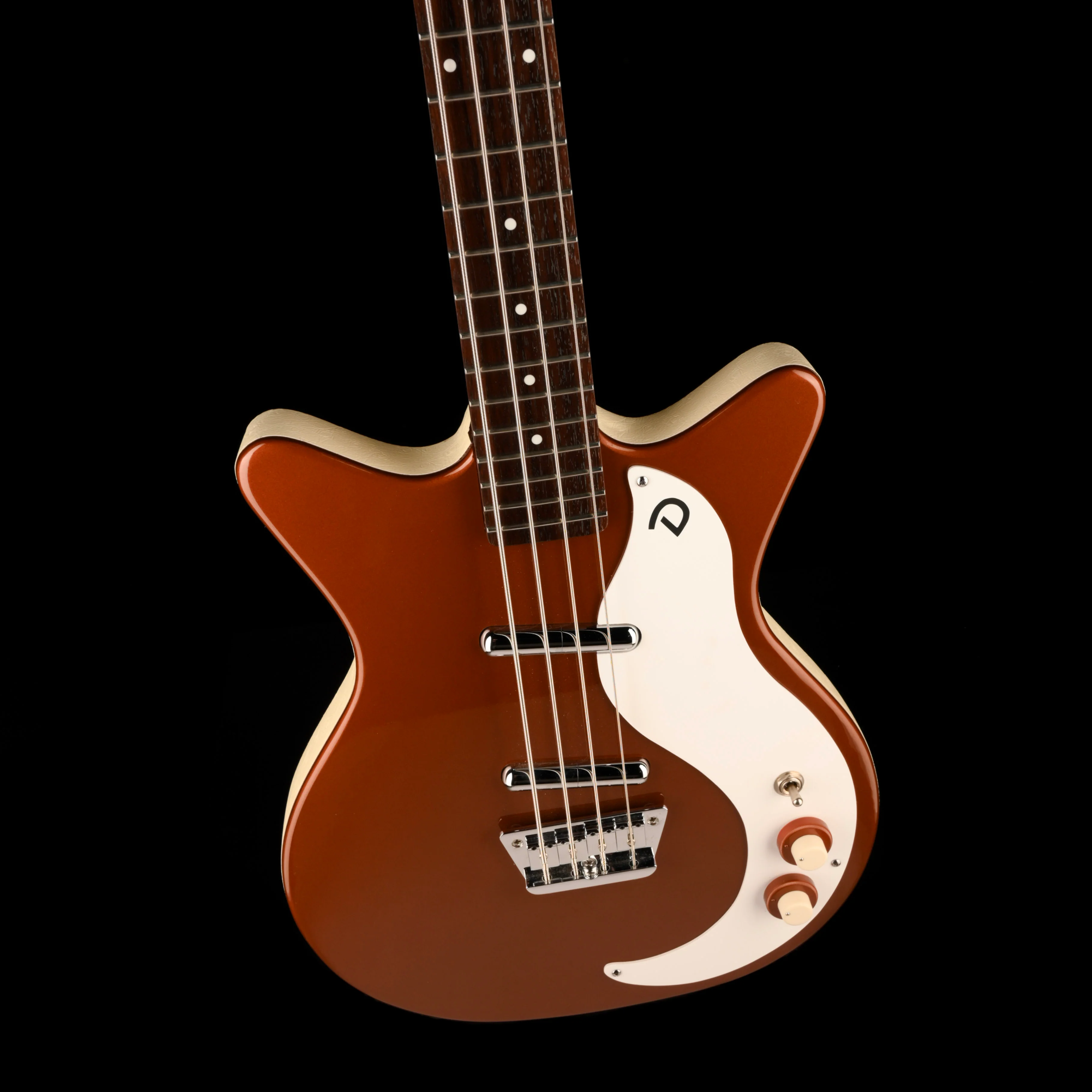 Used Danelectro Shorthorn Short-Scale Electric Bass Copper Burst with Gig Bag - Image 3