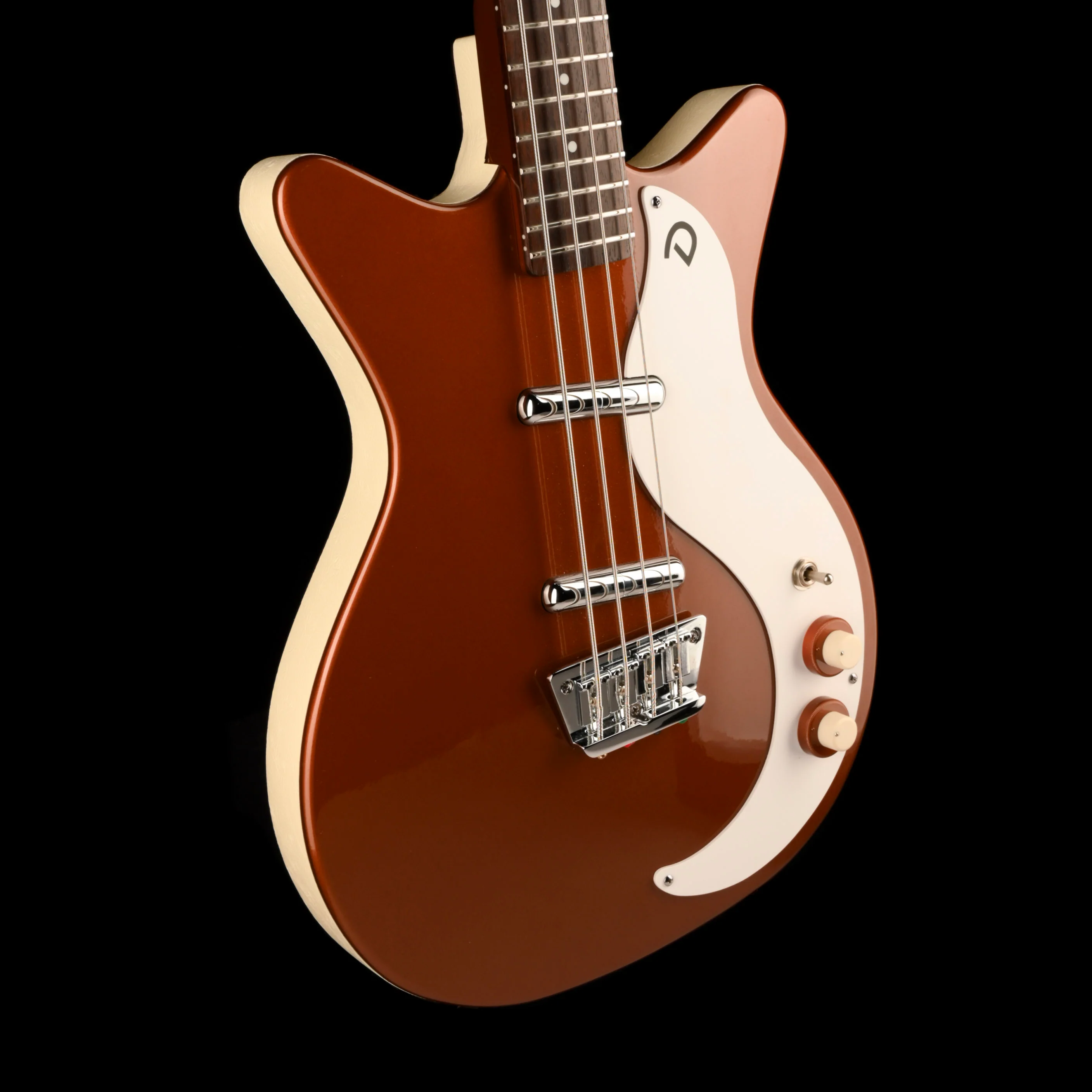 Used Danelectro Shorthorn Short-Scale Electric Bass Copper Burst with Gig Bag - Image 6