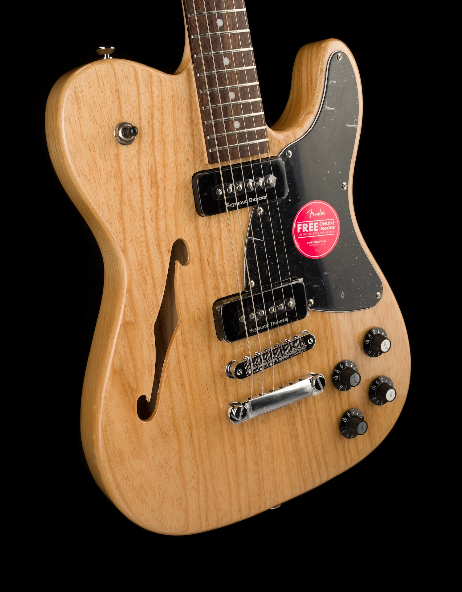 Used Demo Fender Jim Adkins JA-90 Telecaster Thinline Natural Electric Guitar - Image 10