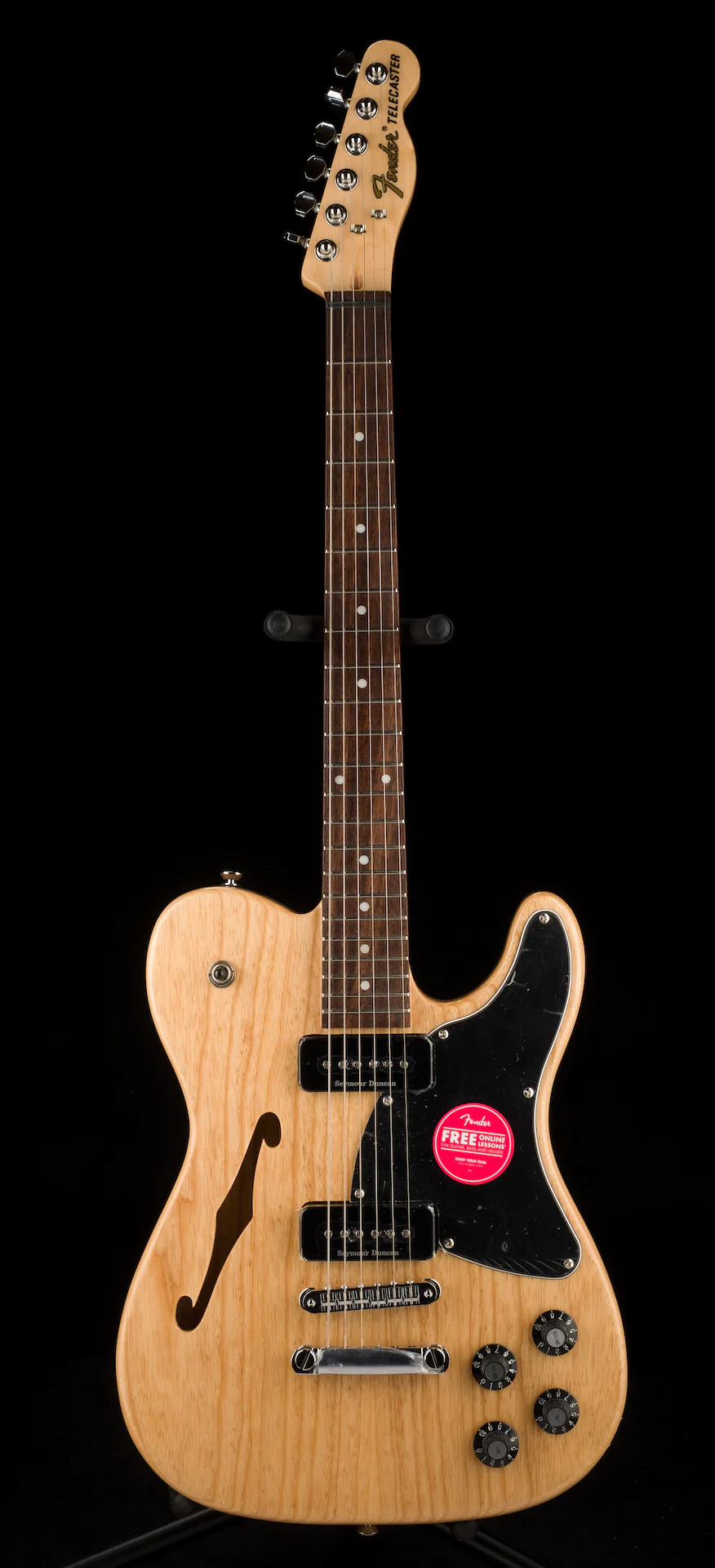 Used Demo Fender Jim Adkins JA-90 Telecaster Thinline Natural Electric Guitar - Image 2