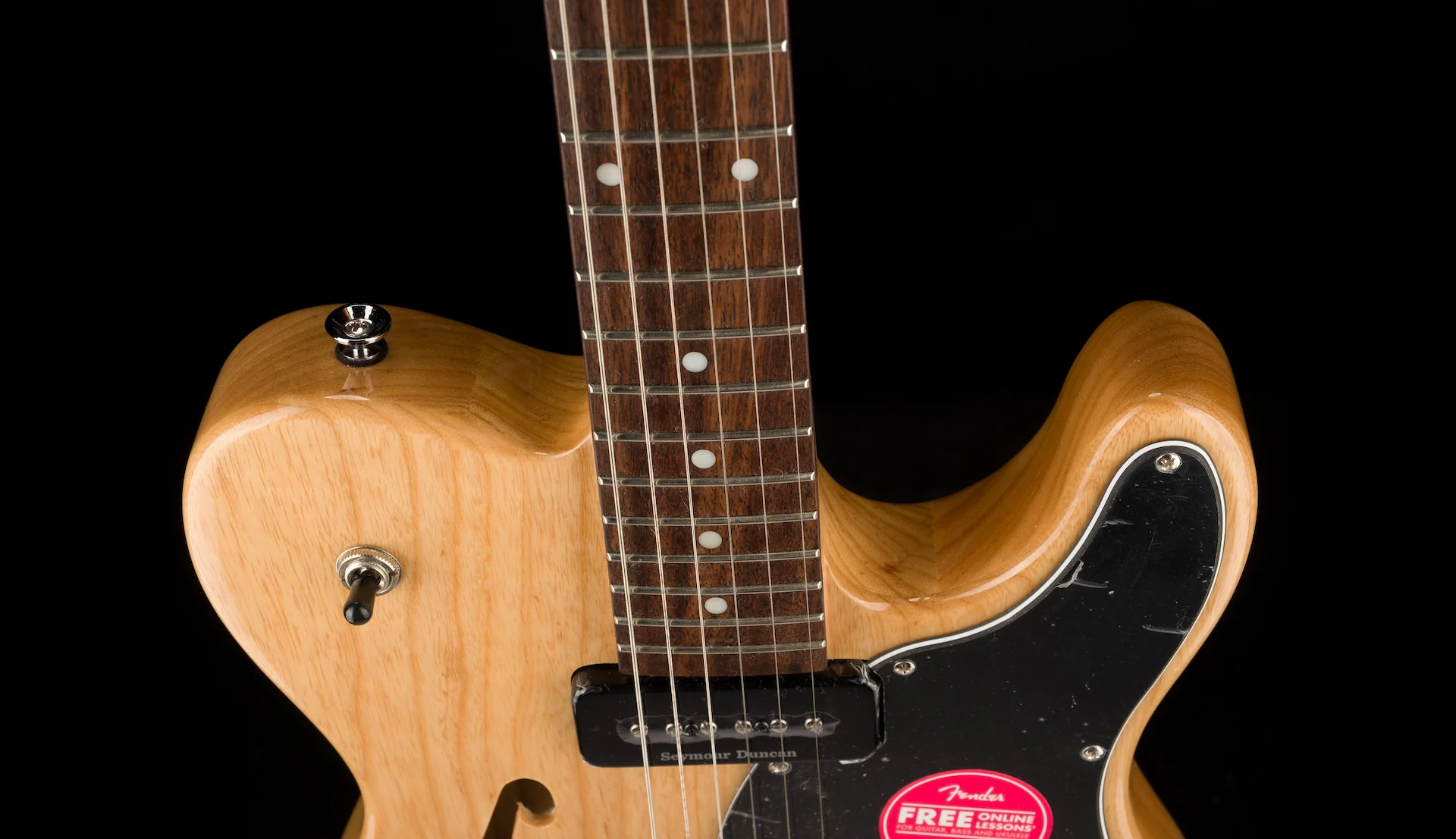 Used Demo Fender Jim Adkins JA-90 Telecaster Thinline Natural Electric Guitar - Image 3