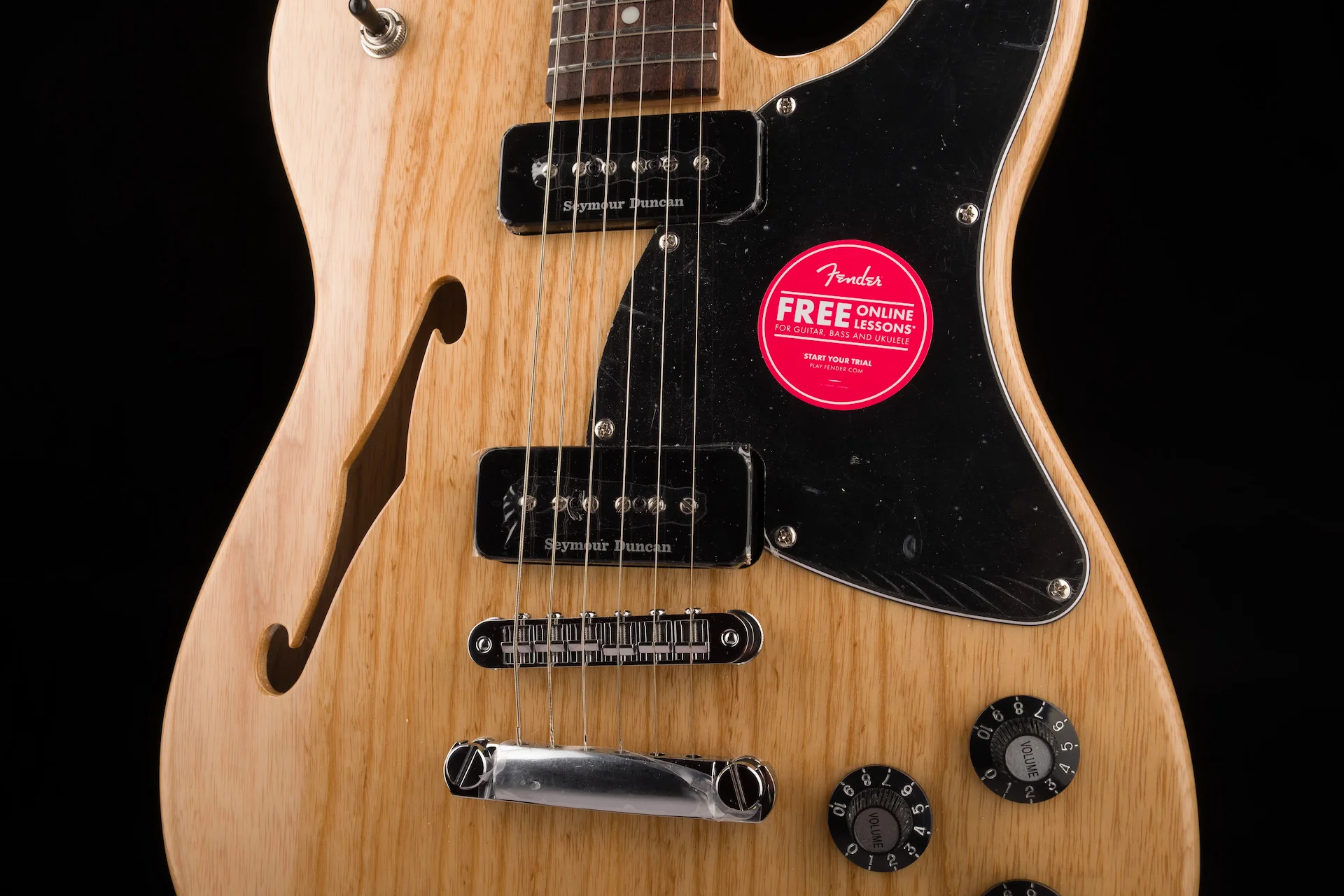 Used Demo Fender Jim Adkins JA-90 Telecaster Thinline Natural Electric Guitar - Image 6
