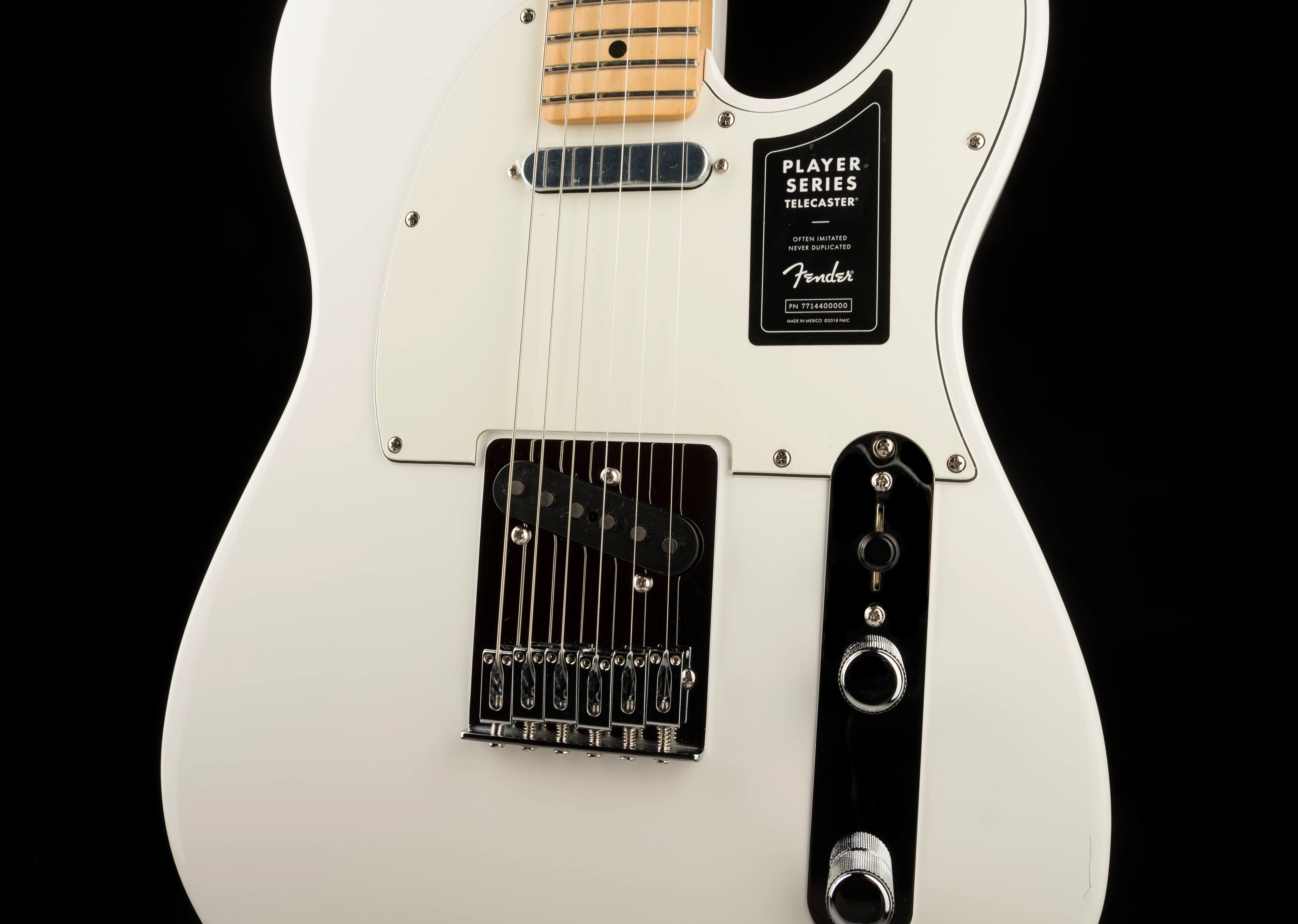 Used Demo Fender Player Series Telecaster Maple Fingerboard Polar White - Image 6