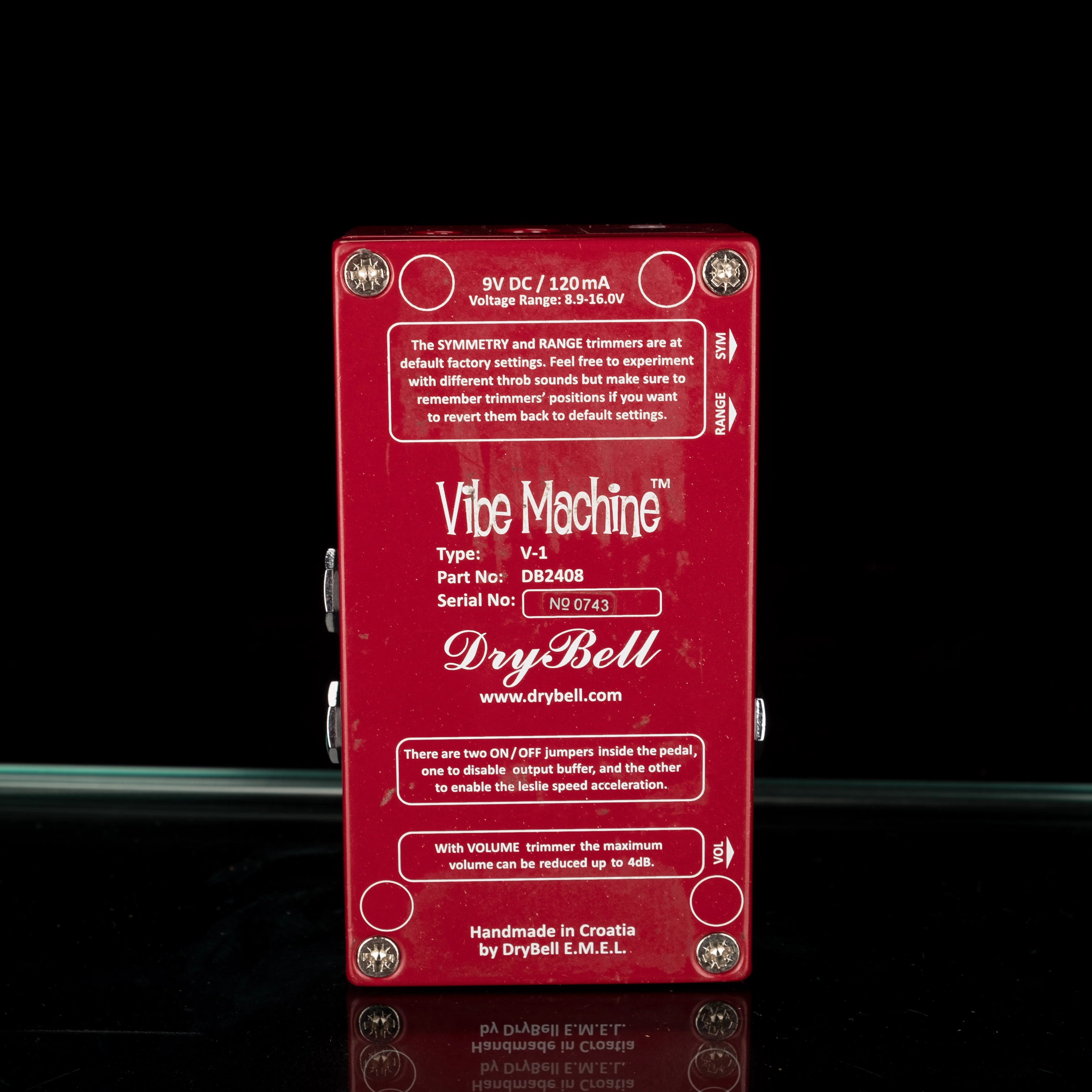 Used Dry Bell V1 Vibe Machine Pedal With Box - Image 3