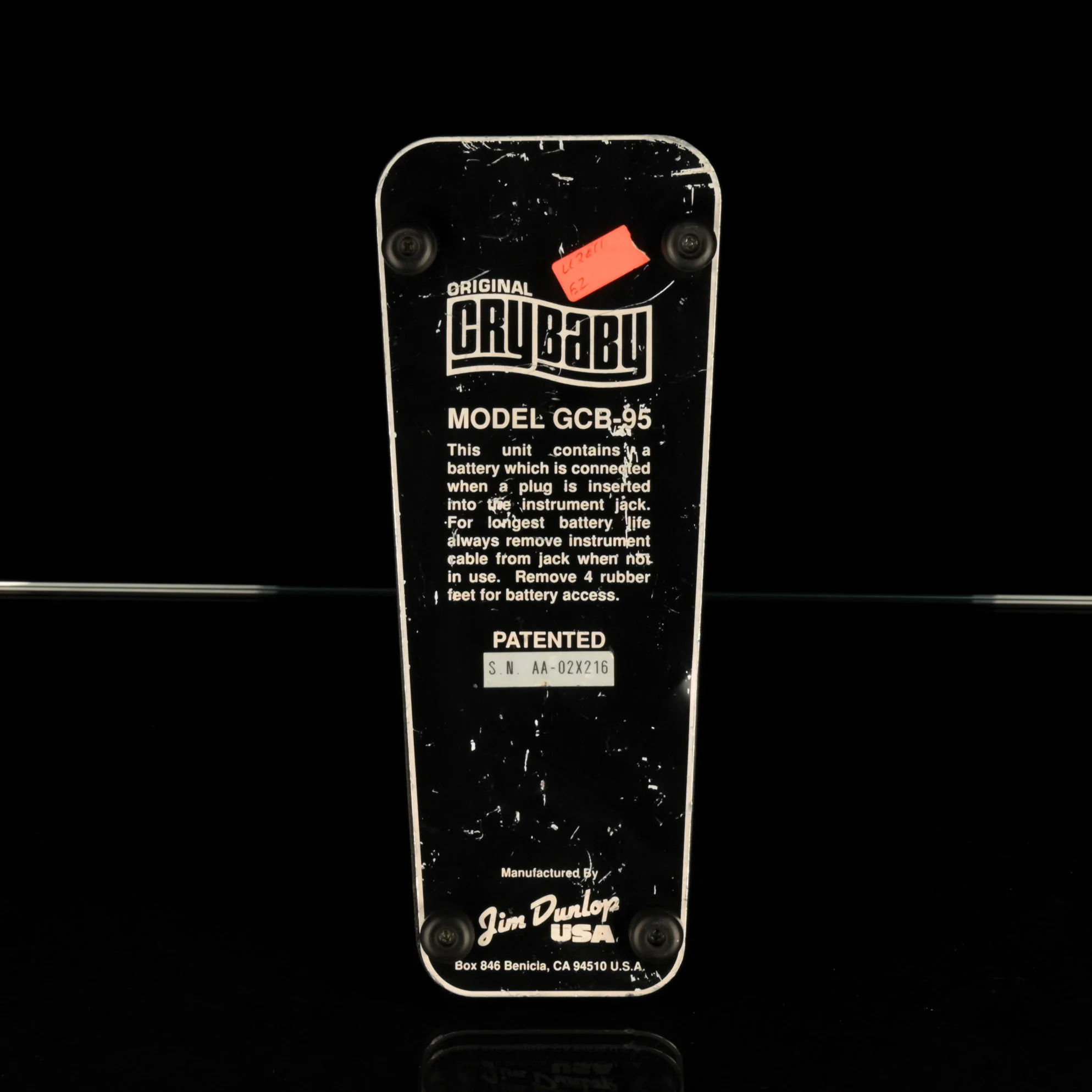 Used Dunlop Crybaby GCB95 Wah Wah Guitar Pedal - Image 2