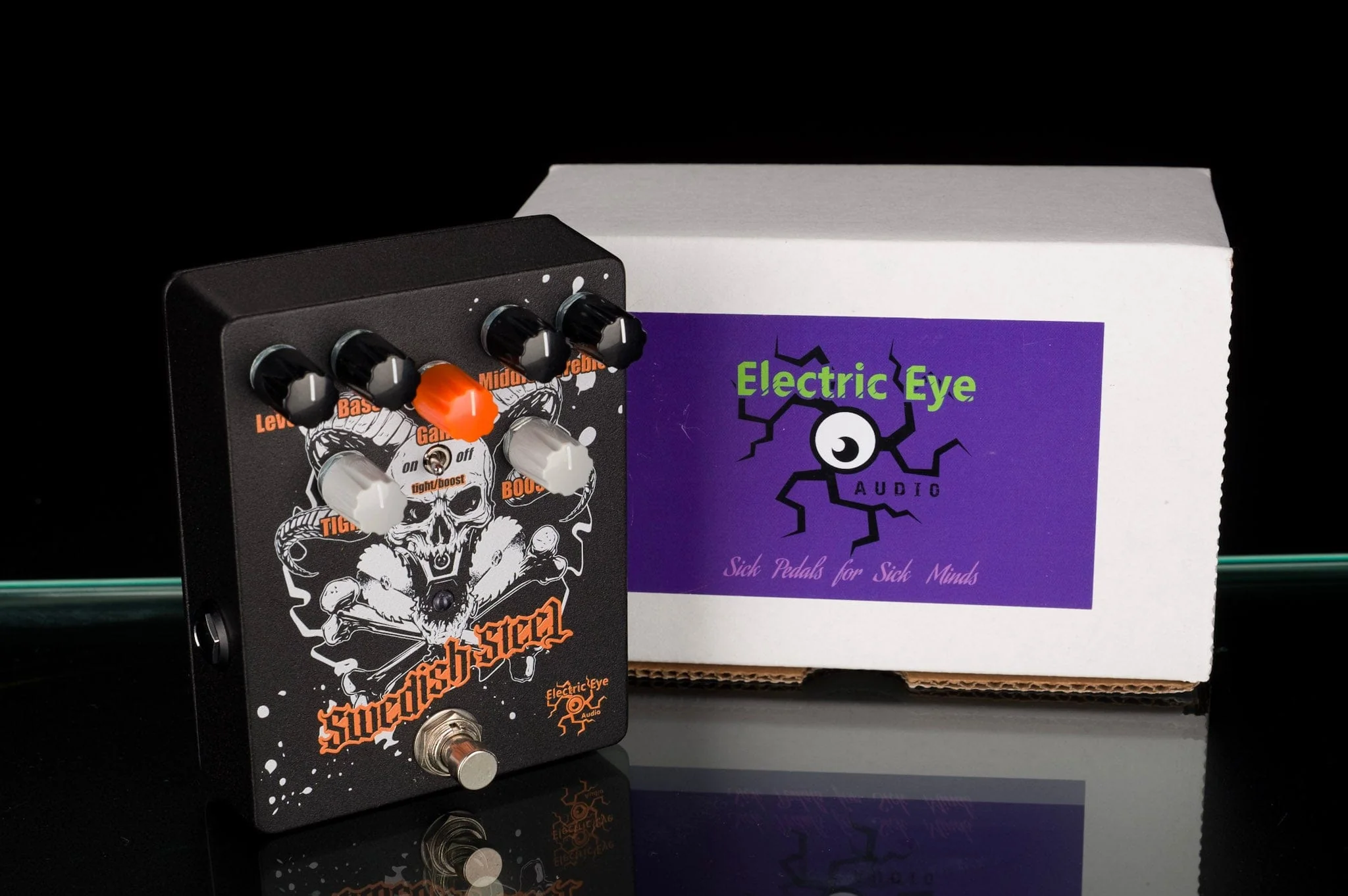 Used Electric Eye Audio Swedish Steel Distortion Pedal with Box
