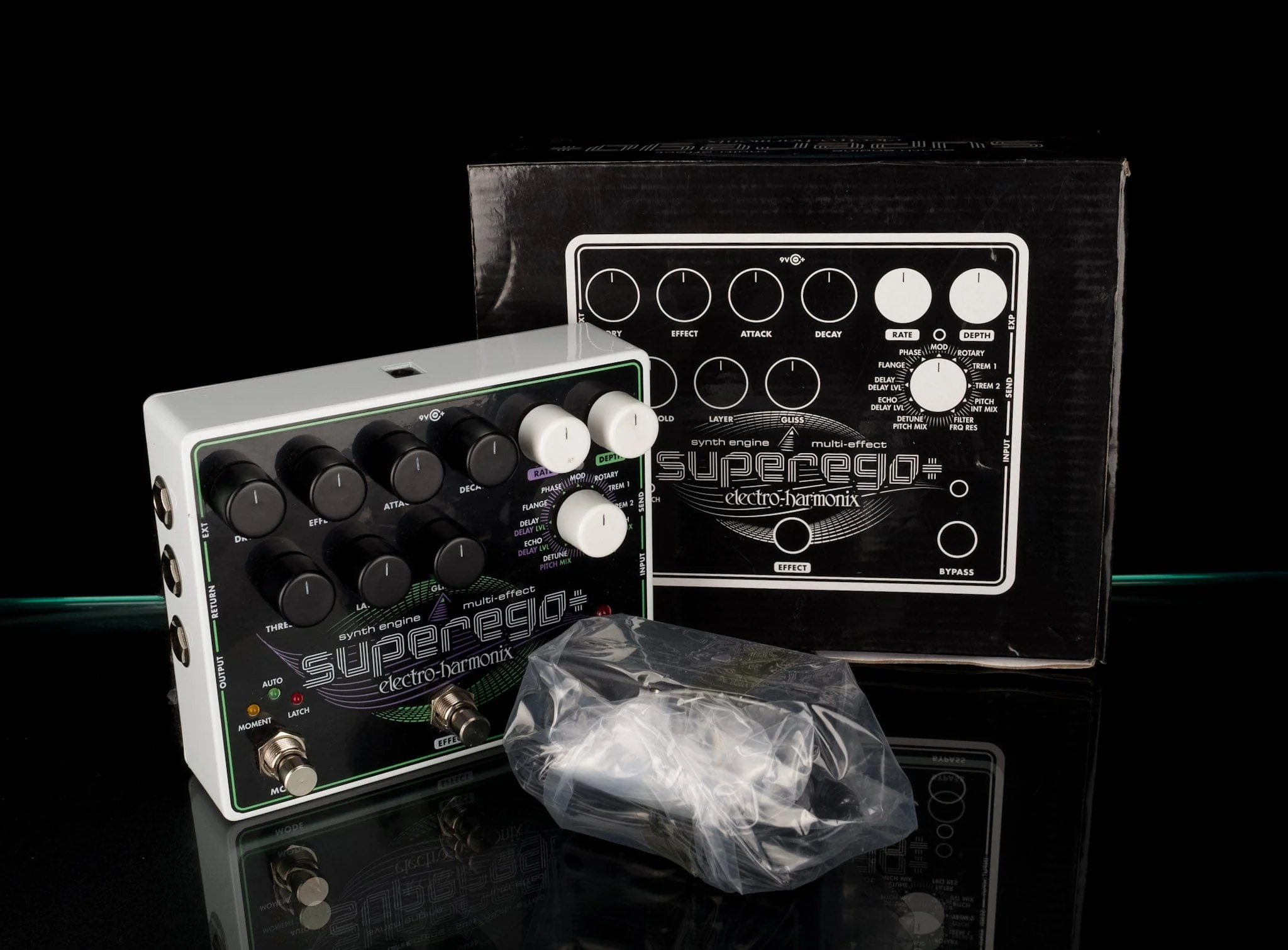Used Electro-Harmonix SuperEgo Synth Guitar Effect Pedal W Box & Power Supply - 2
