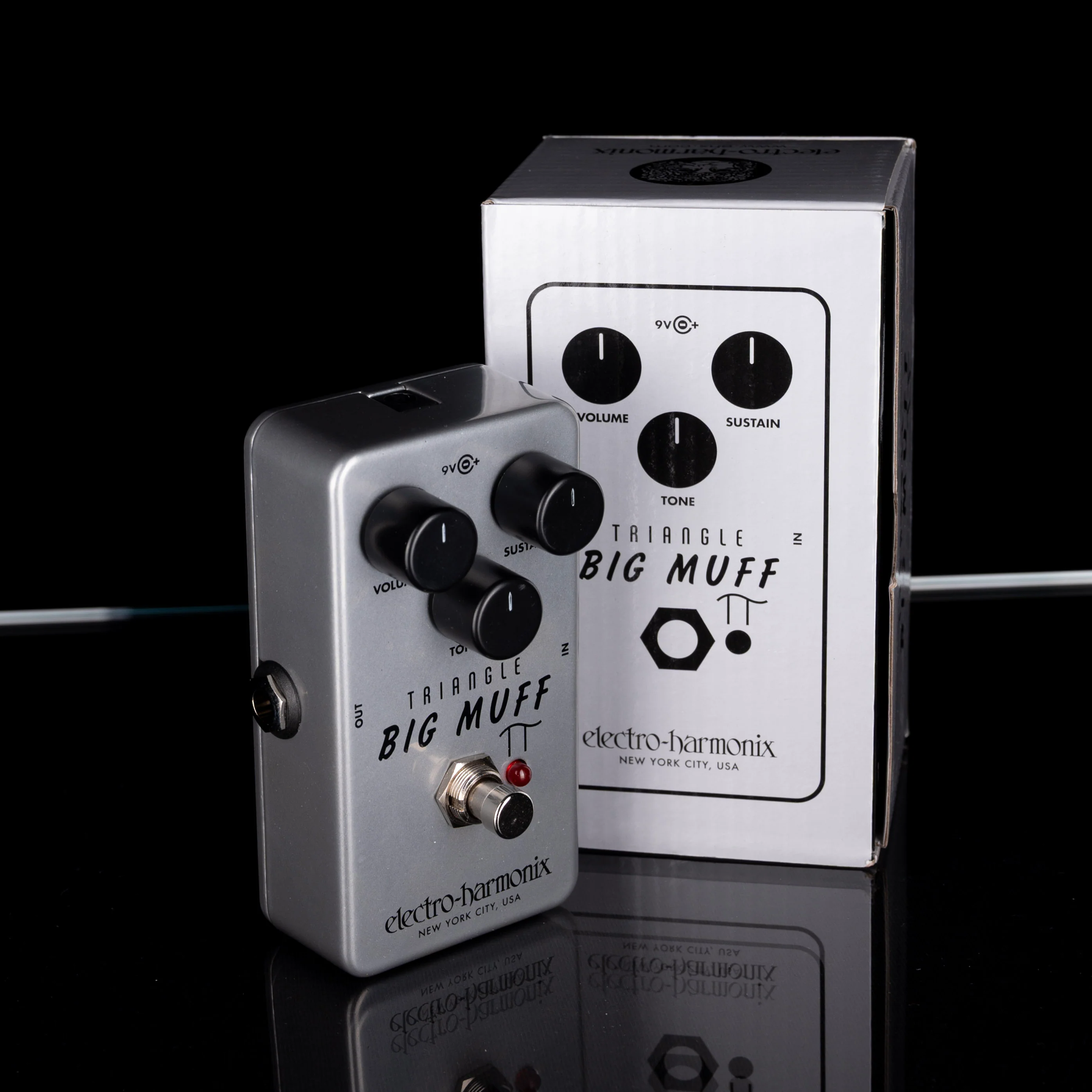 Used Electro-Harmonix Triangle Big Muff Pi Fuzz/Distortion/Sustainer Pedal with Box