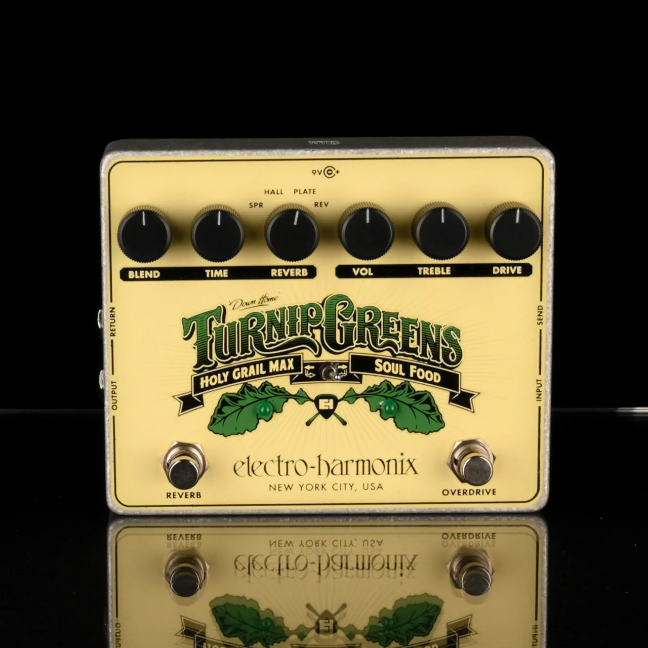 Used Electro-Harmonix Turnip Greens Multi-Effect Overdrive/Reverb Pedal With Box - Image 2