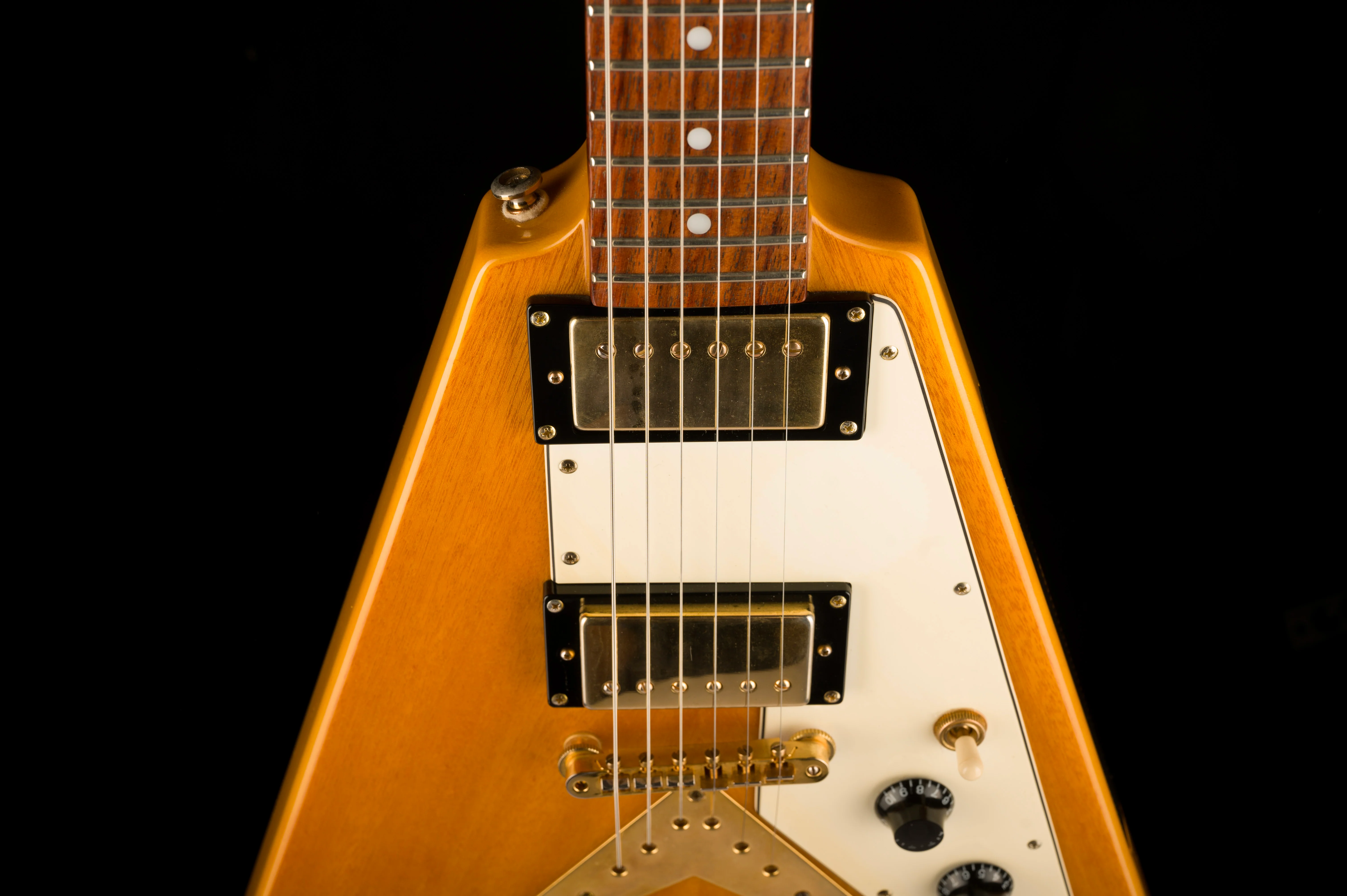 Used Epiphone 1958 Korina Flying V Aged Natural with Gig Bag - Image 3