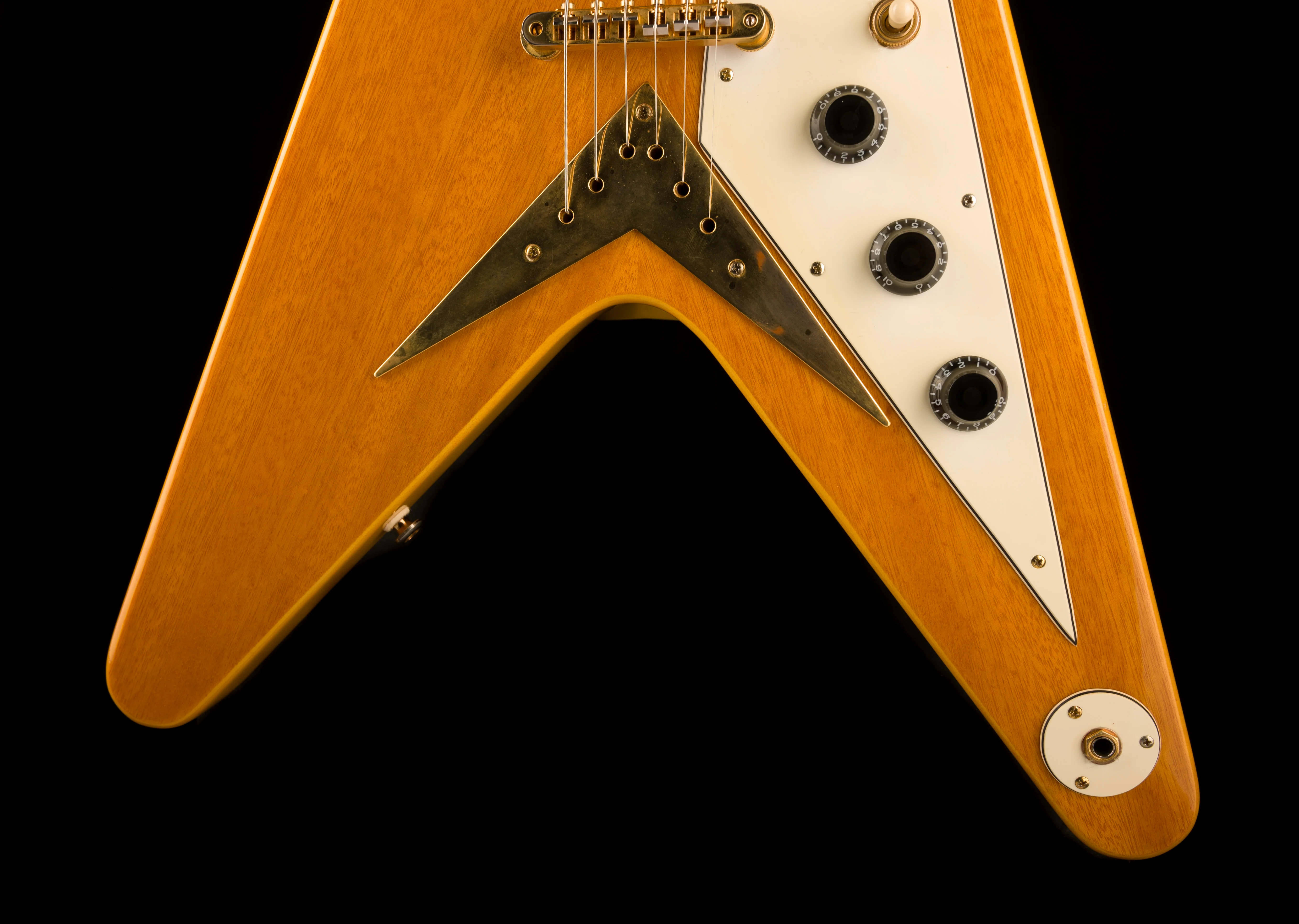 Used Epiphone 1958 Korina Flying V Aged Natural with Gig Bag - Image 5