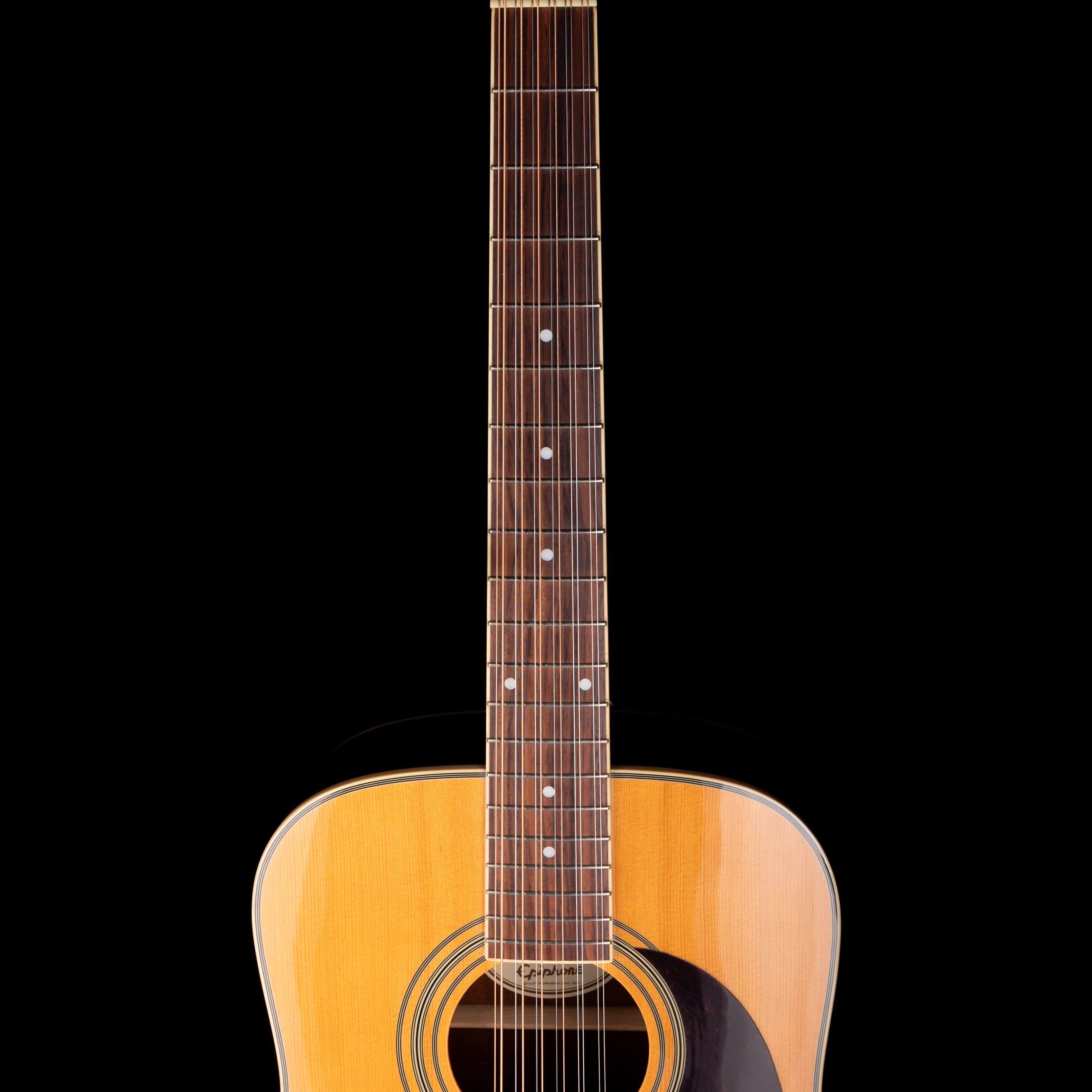 Used Epiphone DR-212 Natural 12-String Acoustic Guitar with Gig Bag - Image 8