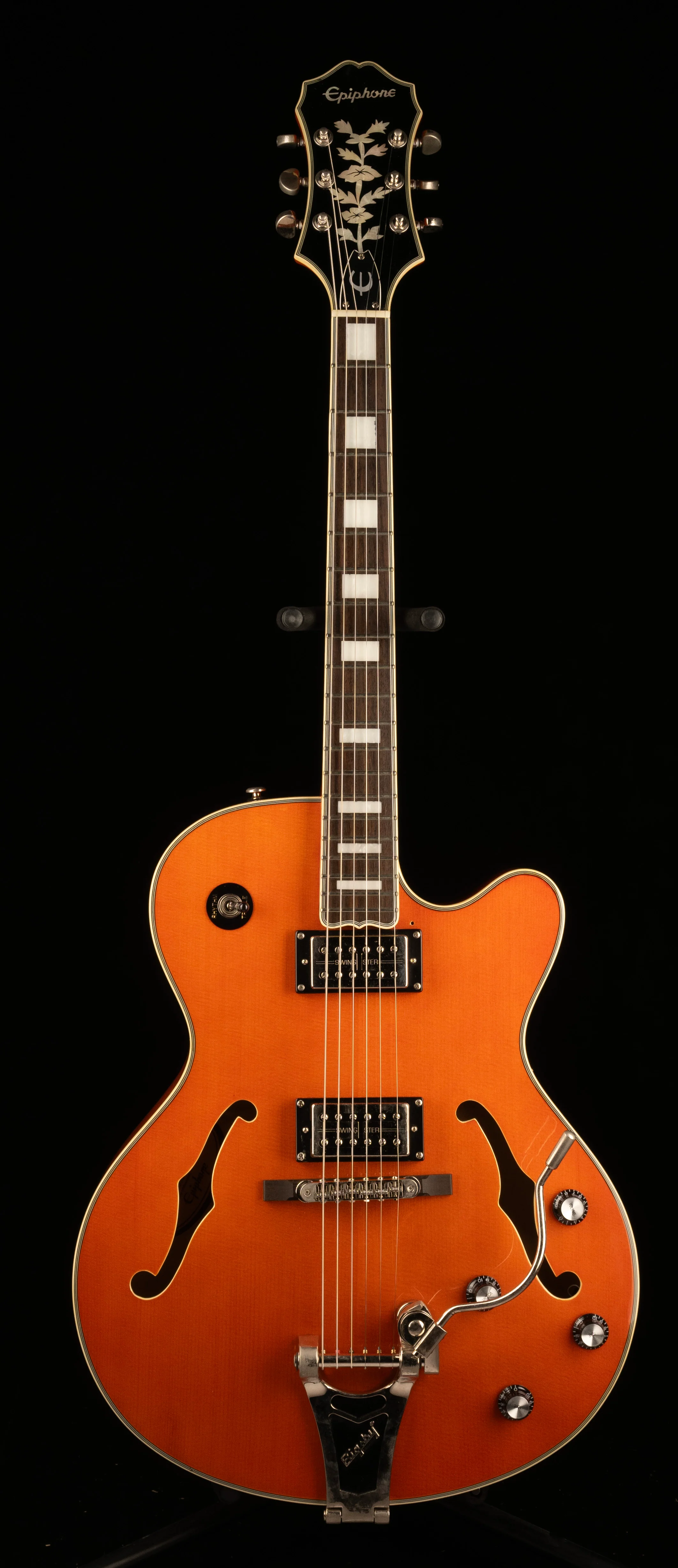 Used Epiphone Emperor Swingster Orange with Case - Image 2
