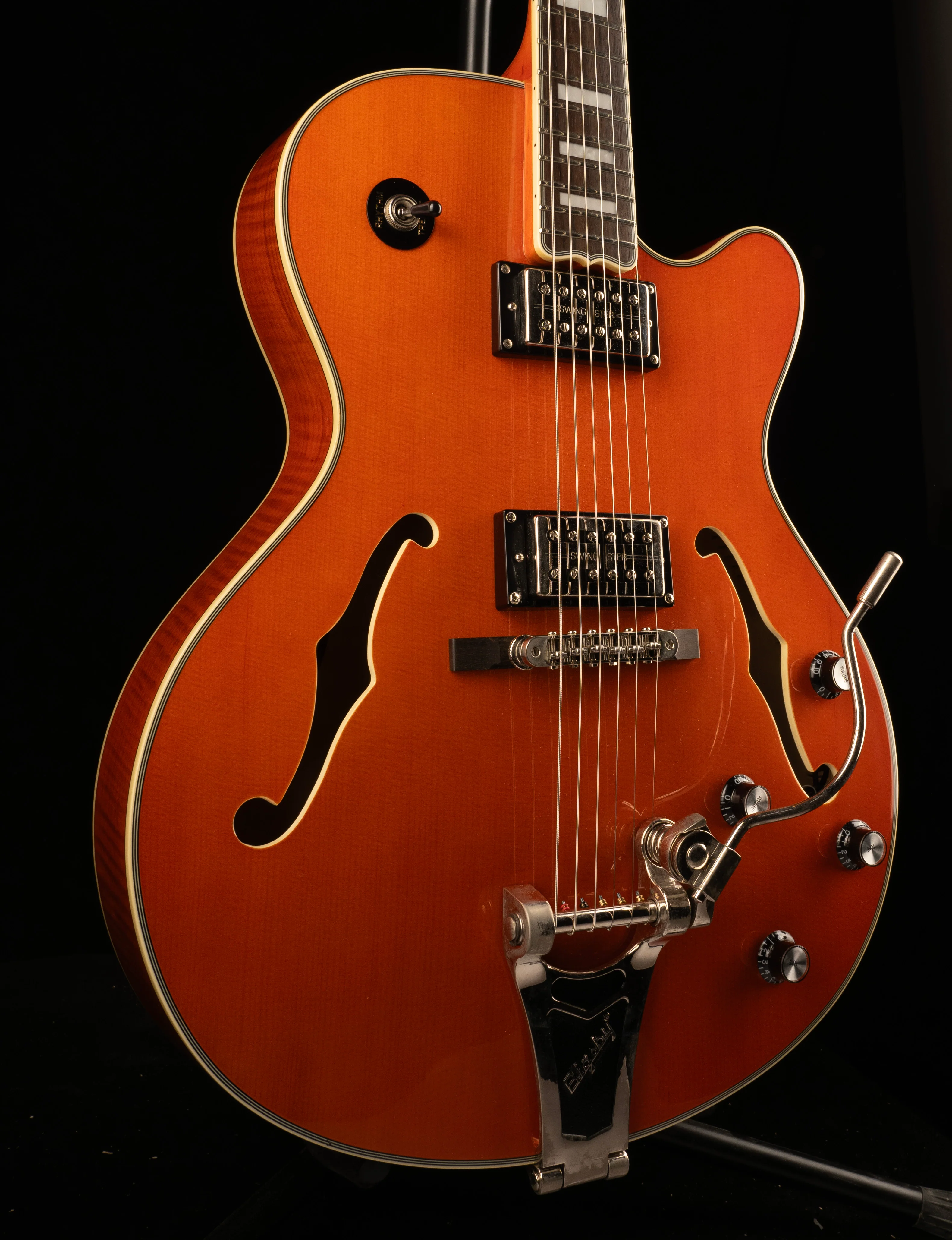 Used Epiphone Emperor Swingster Orange with Case - Image 3