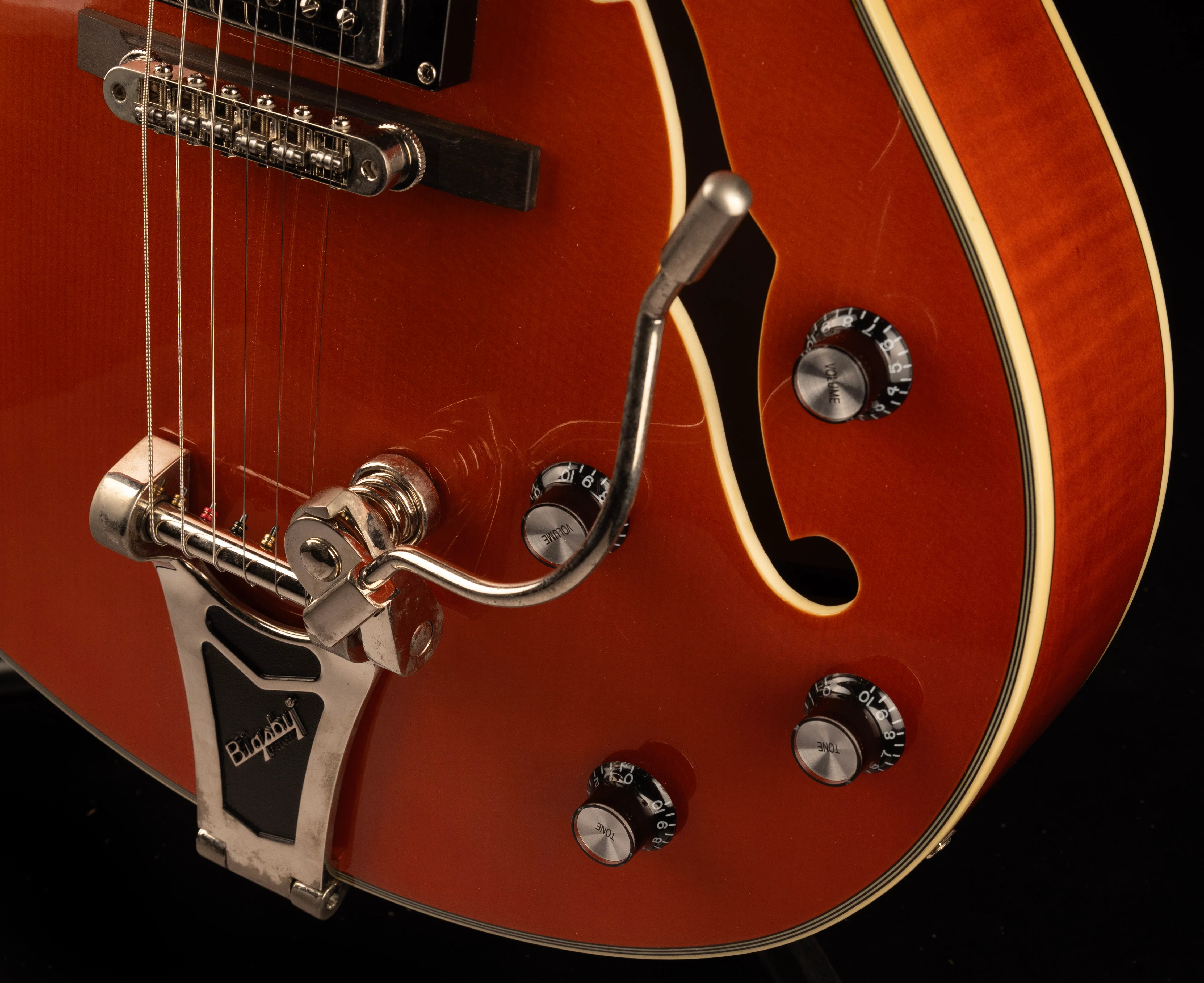Used Epiphone Emperor Swingster Orange with Case - Image 4