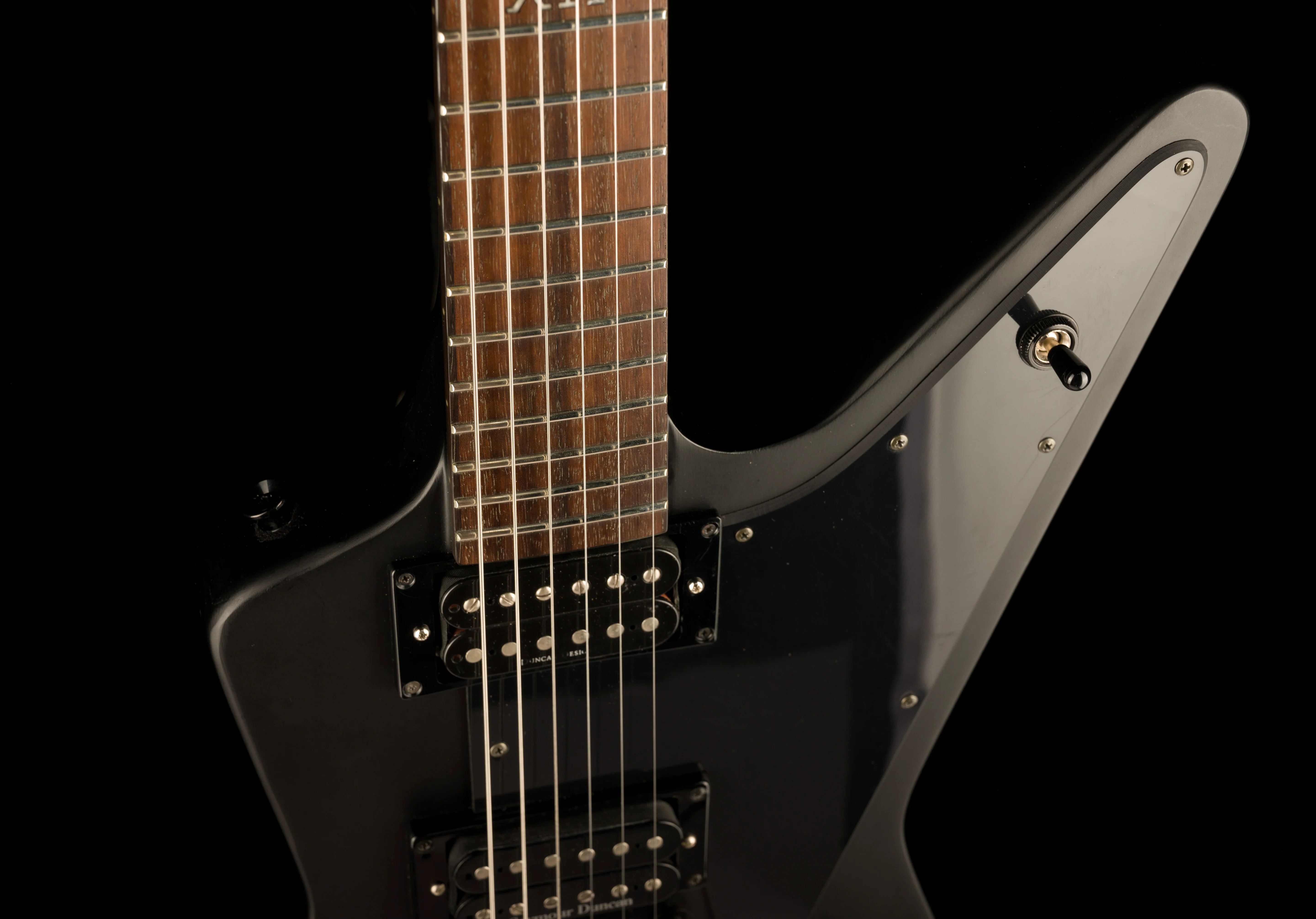 Used Epiphone Goth 1958 Explorer Pitch Black Satin Electric Guitar With Soft Shell Case - Image 3