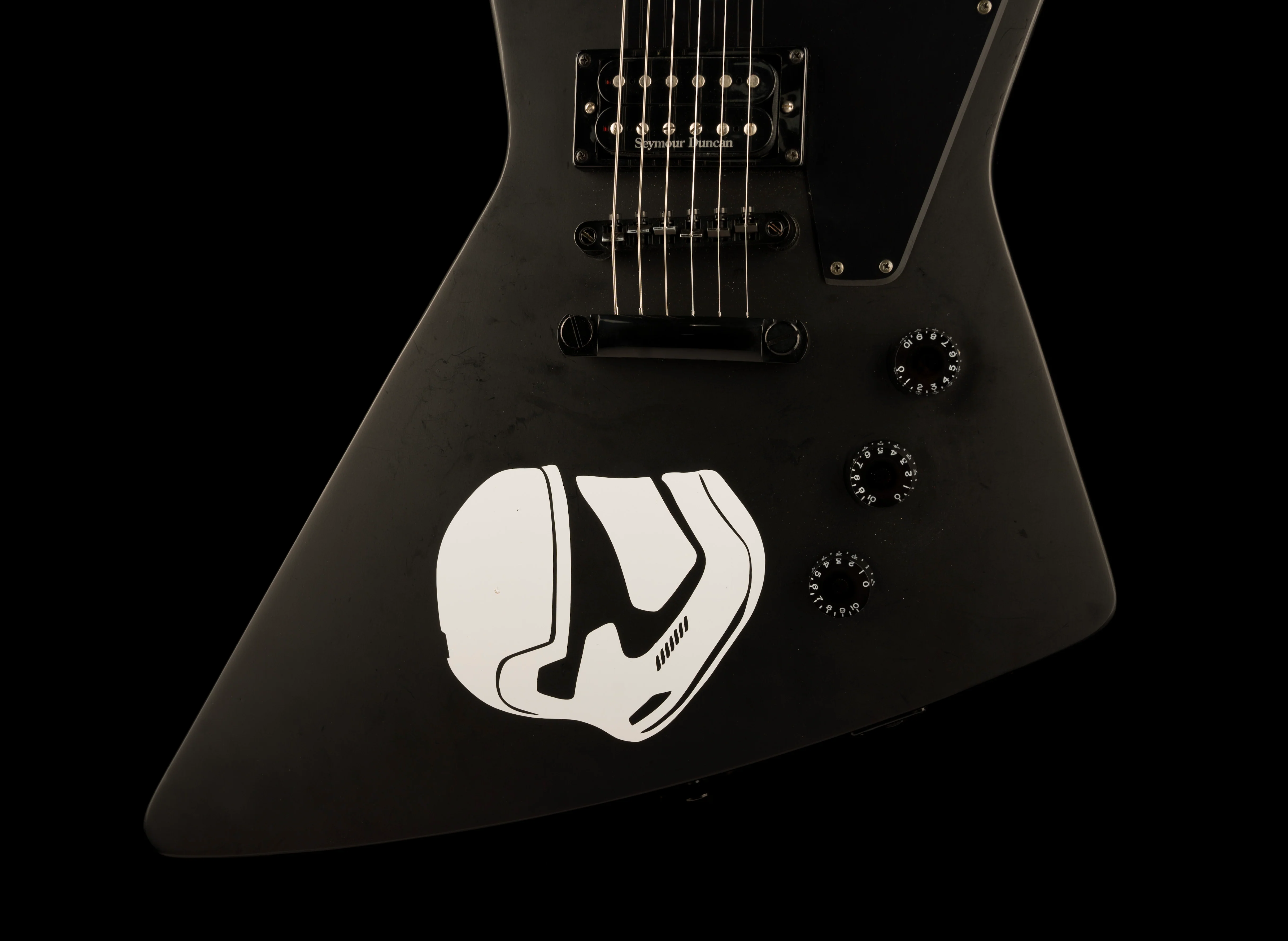 Used Epiphone Goth 1958 Explorer Pitch Black Satin Electric Guitar With Soft Shell Case - Image 5