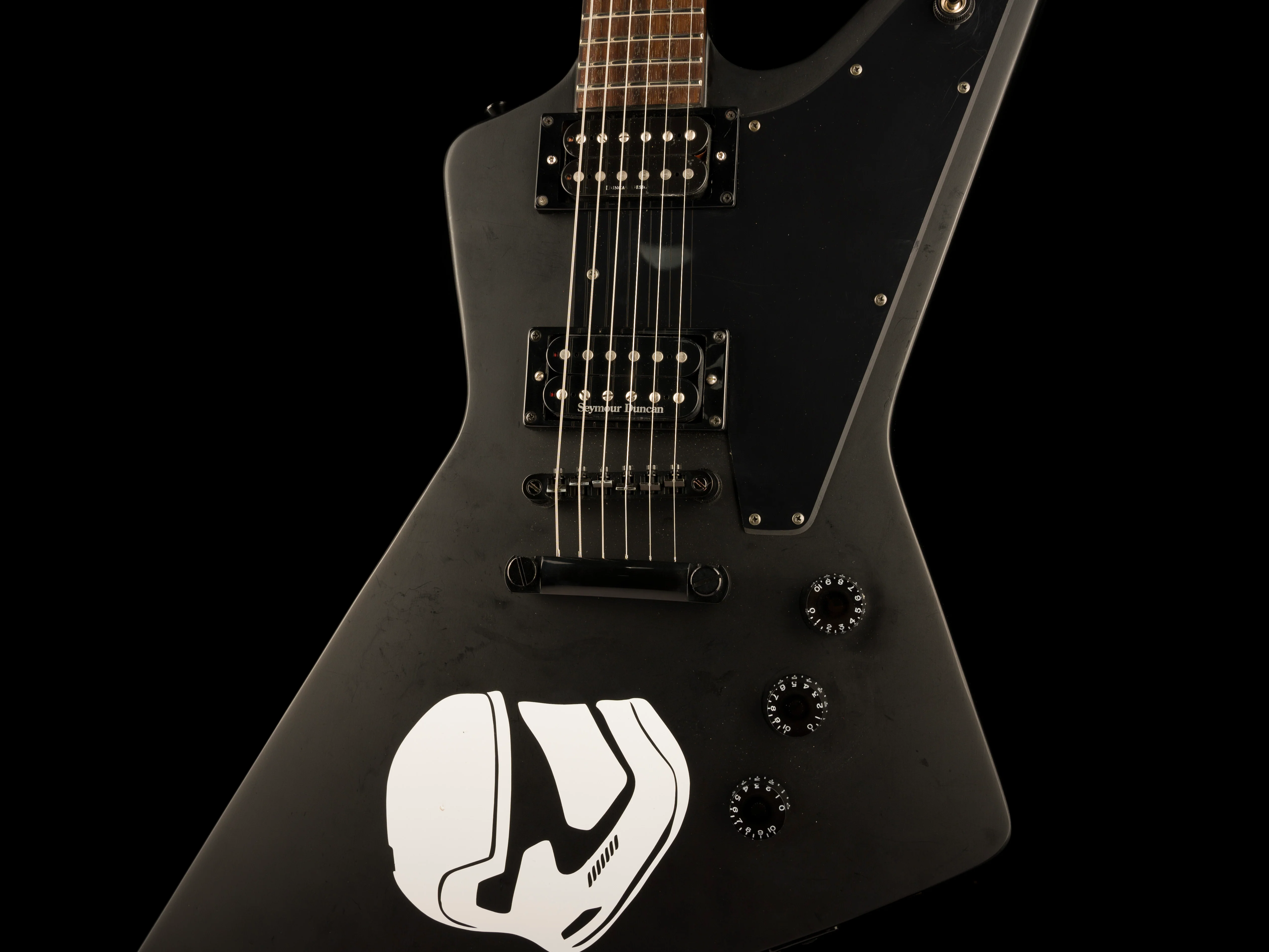 Used Epiphone Goth 1958 Explorer Pitch Black Satin Electric Guitar With Soft Shell Case - Image 6