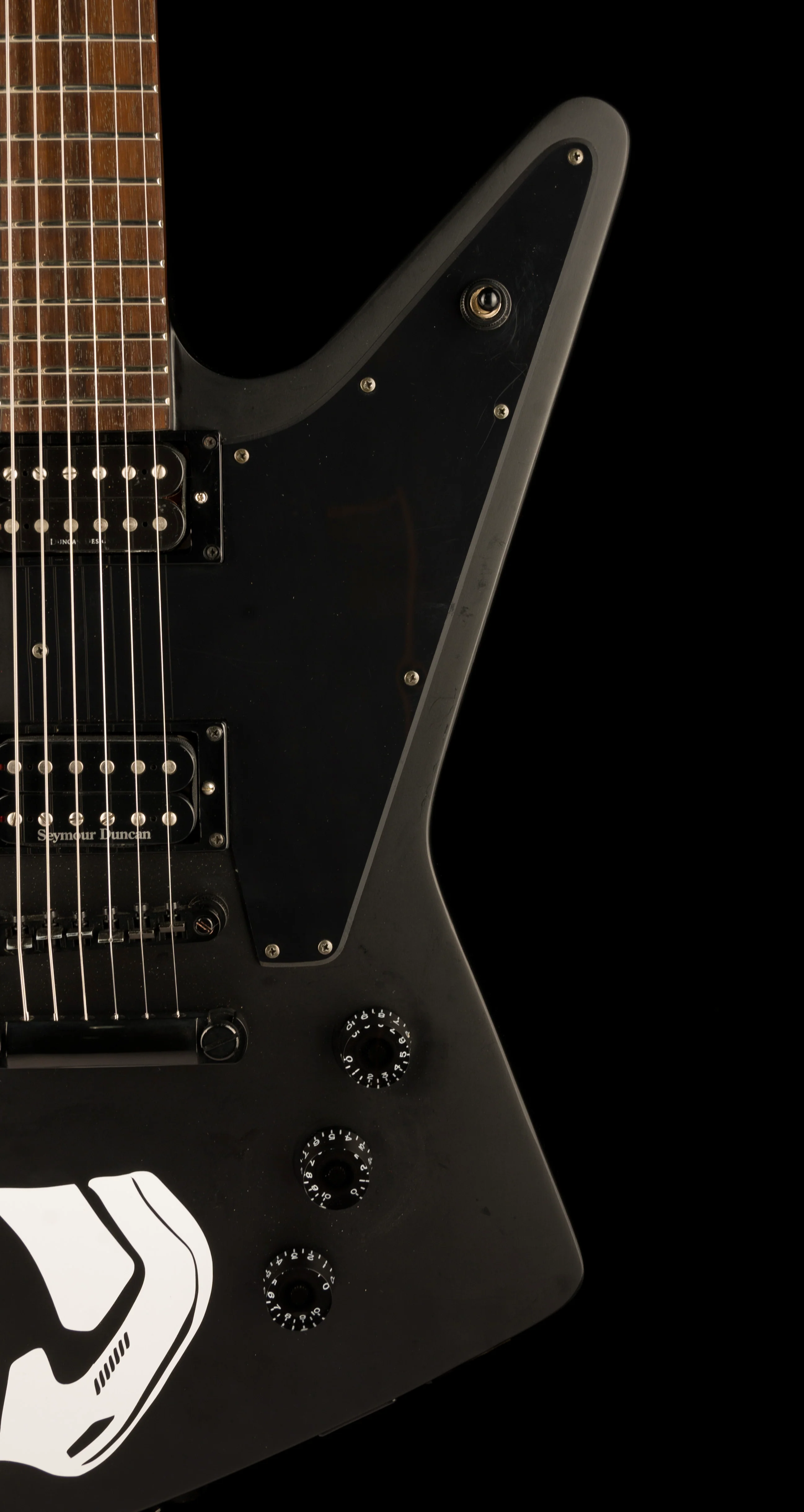 Used Epiphone Goth 1958 Explorer Pitch Black Satin Electric Guitar With Soft Shell Case - Image 9