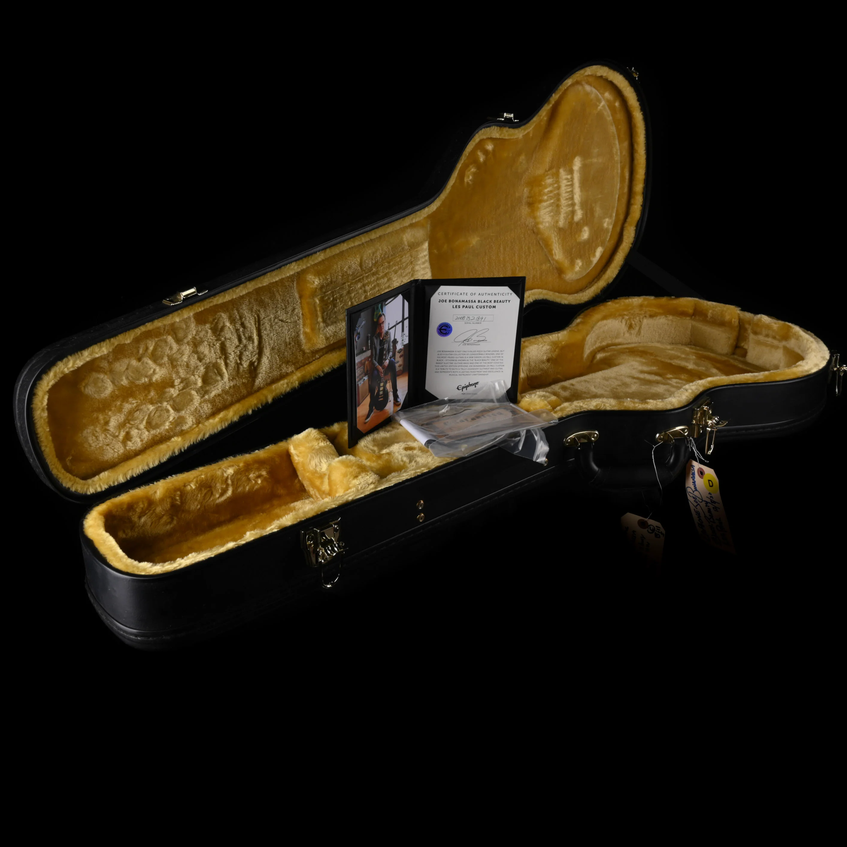 Used Epiphone Joe Bonamassa Les Paul Custom Black Beauty Ebony Outfit With OHSC - Image 14