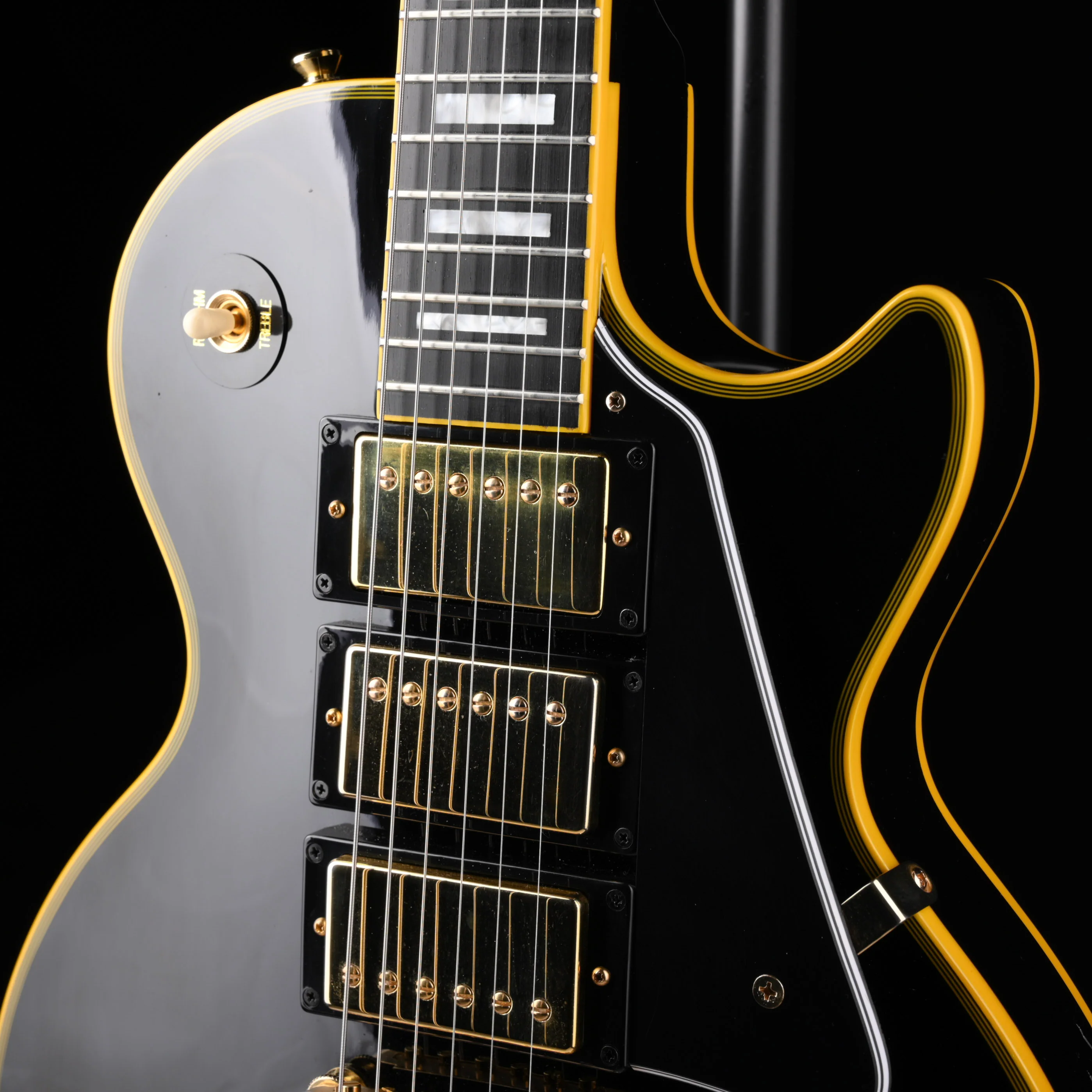 Used Epiphone Joe Bonamassa Les Paul Custom Black Beauty Ebony Outfit With OHSC - Image 6