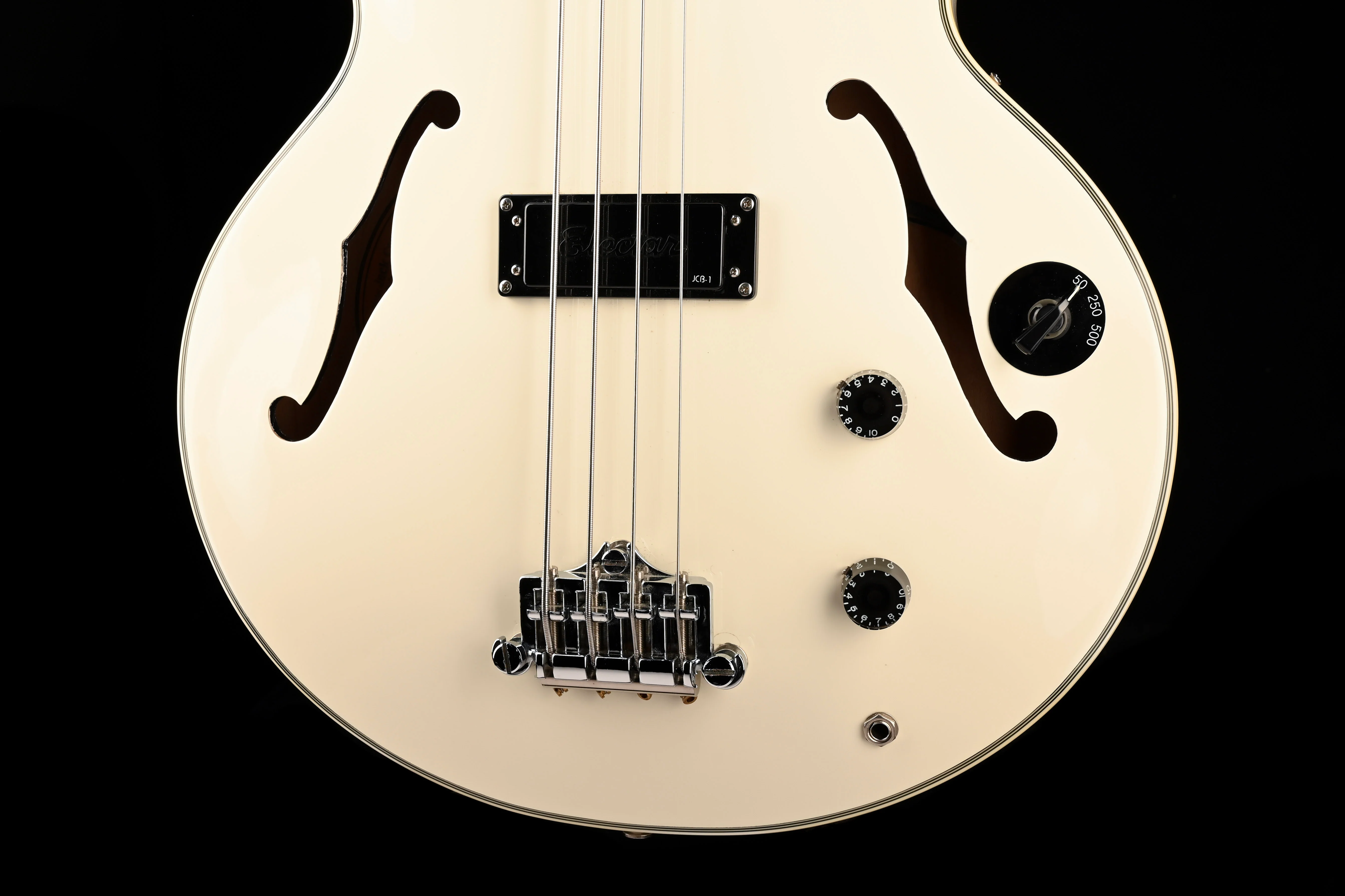 Used Epiphone Limited Edition Jack Casady Semi-Hollow Bass Alpine White with OHSC - Image 5
