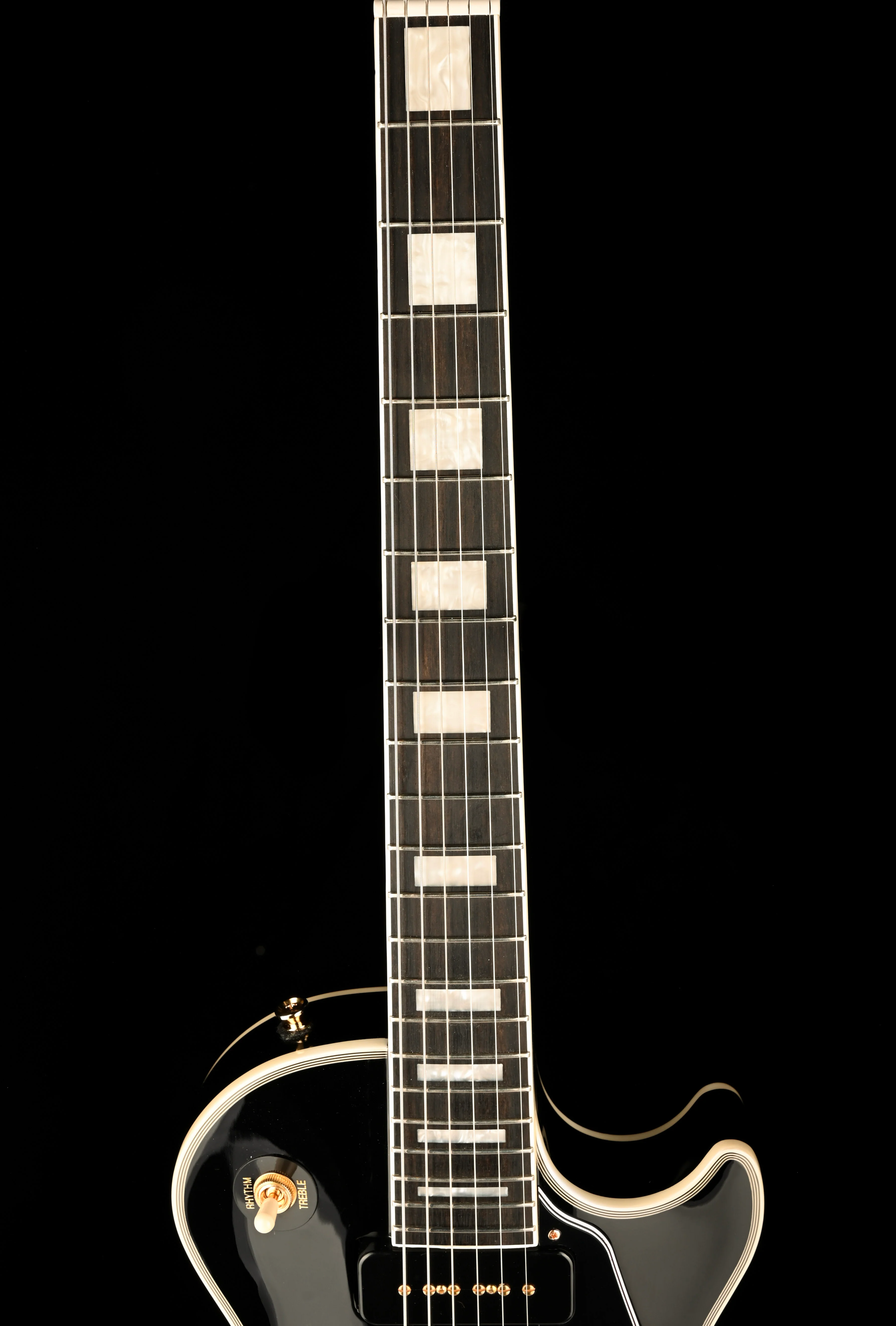 Used Epiphone Limited Edition Les Paul Custom P90 Ebony with OHSC - Image 11