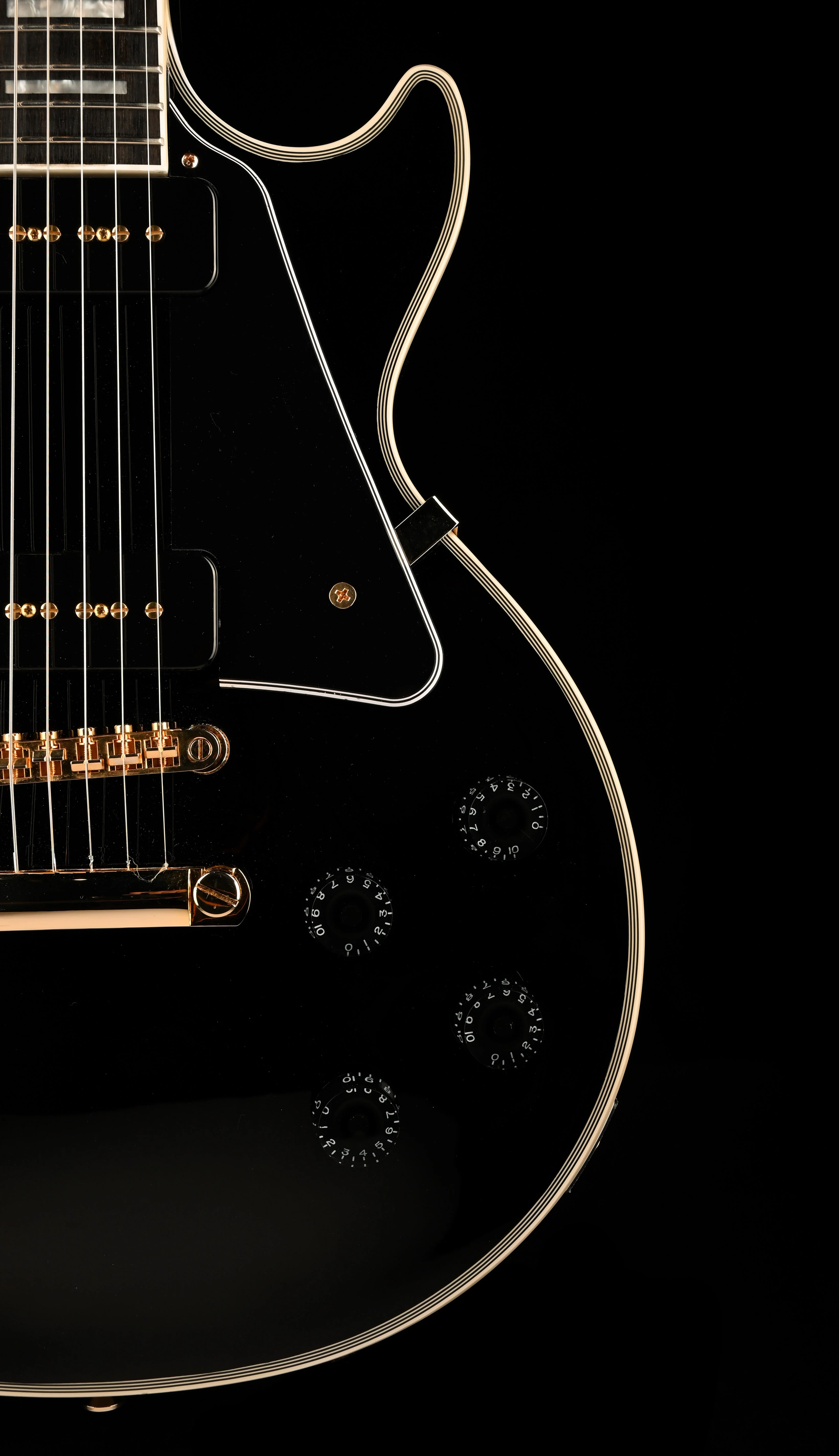 Used Epiphone Limited Edition Les Paul Custom P90 Ebony with OHSC - Image 9
