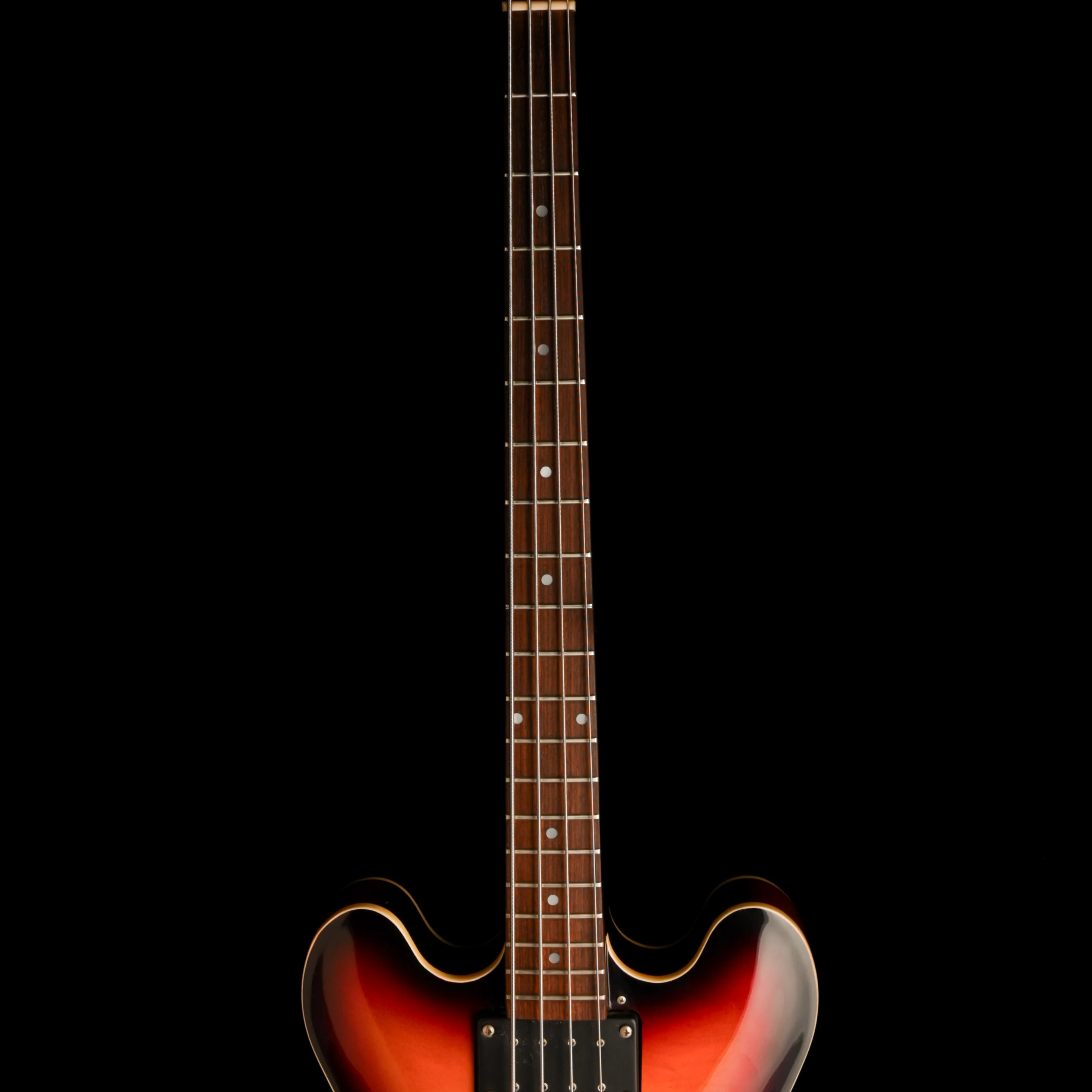 Used Epiphone Rivoli Reissue Sunburst Bass Guitar - Image 9
