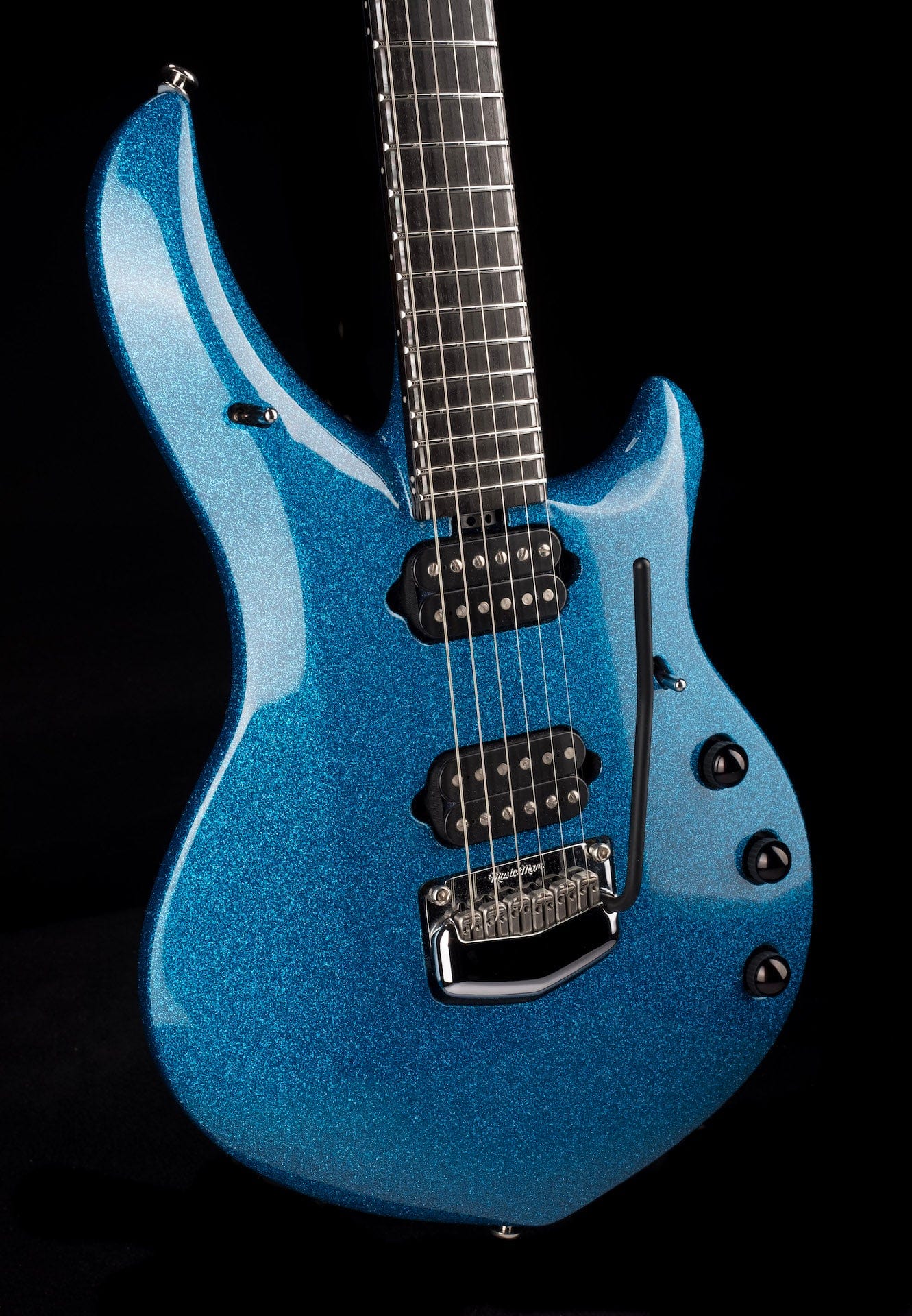 Used Ernie Ball Music Man Ball Family Reserve John Petrucci Signed Majesty 6 Marine Blue Sparkle with OHSC - Image 10