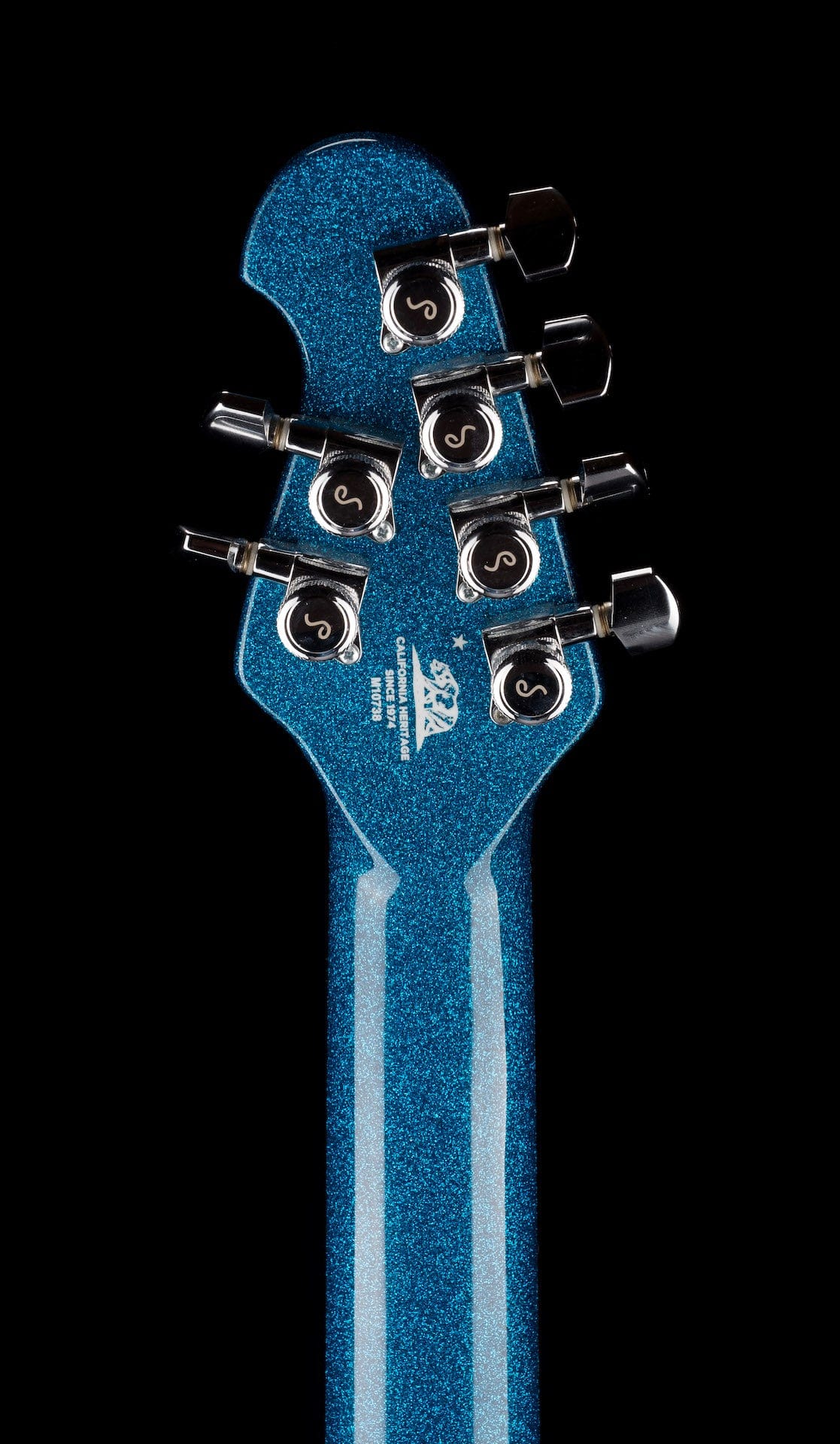 Used Ernie Ball Music Man Ball Family Reserve John Petrucci Signed Majesty 6 Marine Blue Sparkle with OHSC - Image 17