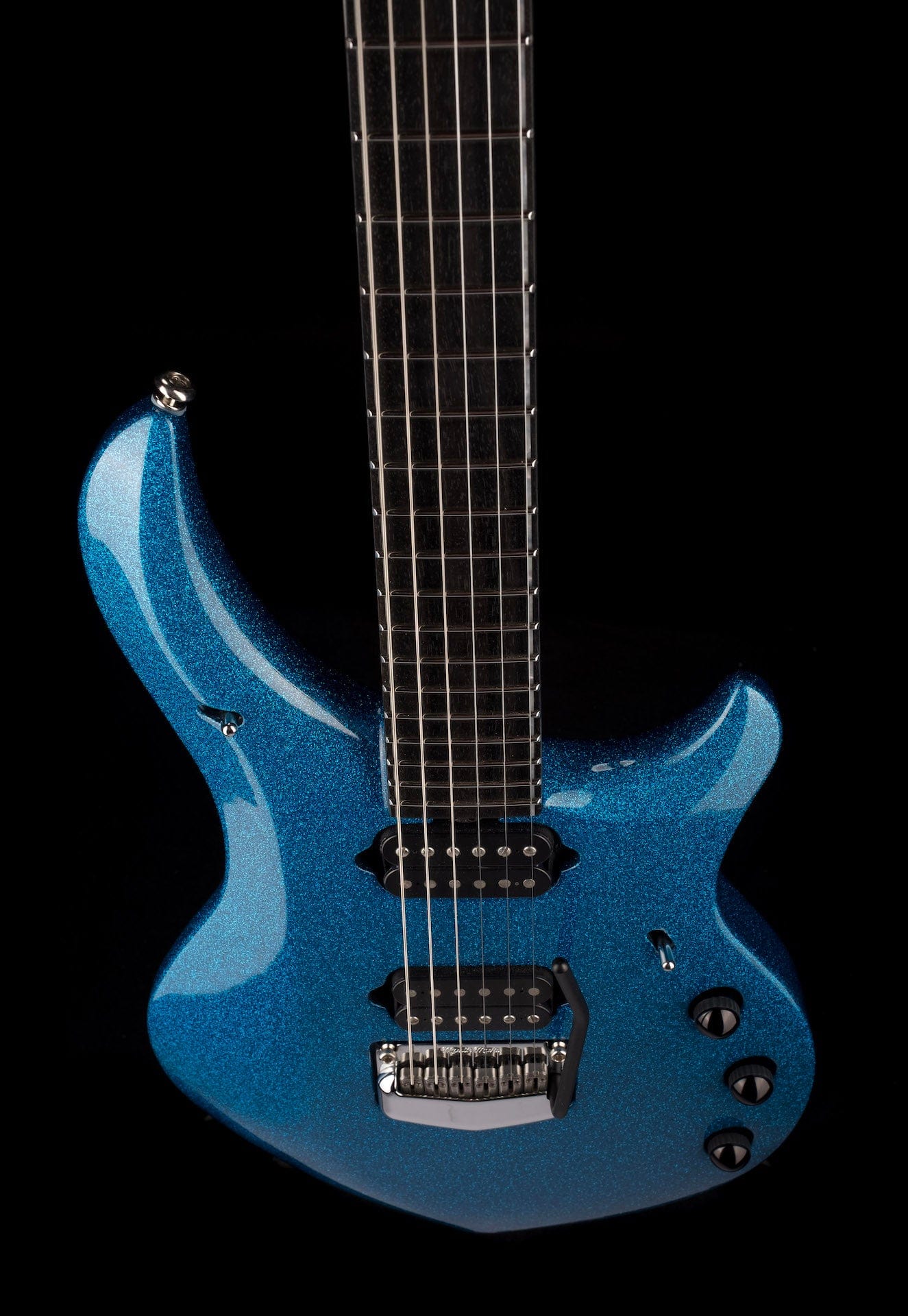 Used Ernie Ball Music Man Ball Family Reserve John Petrucci Signed Majesty 6 Marine Blue Sparkle with OHSC - Image 4