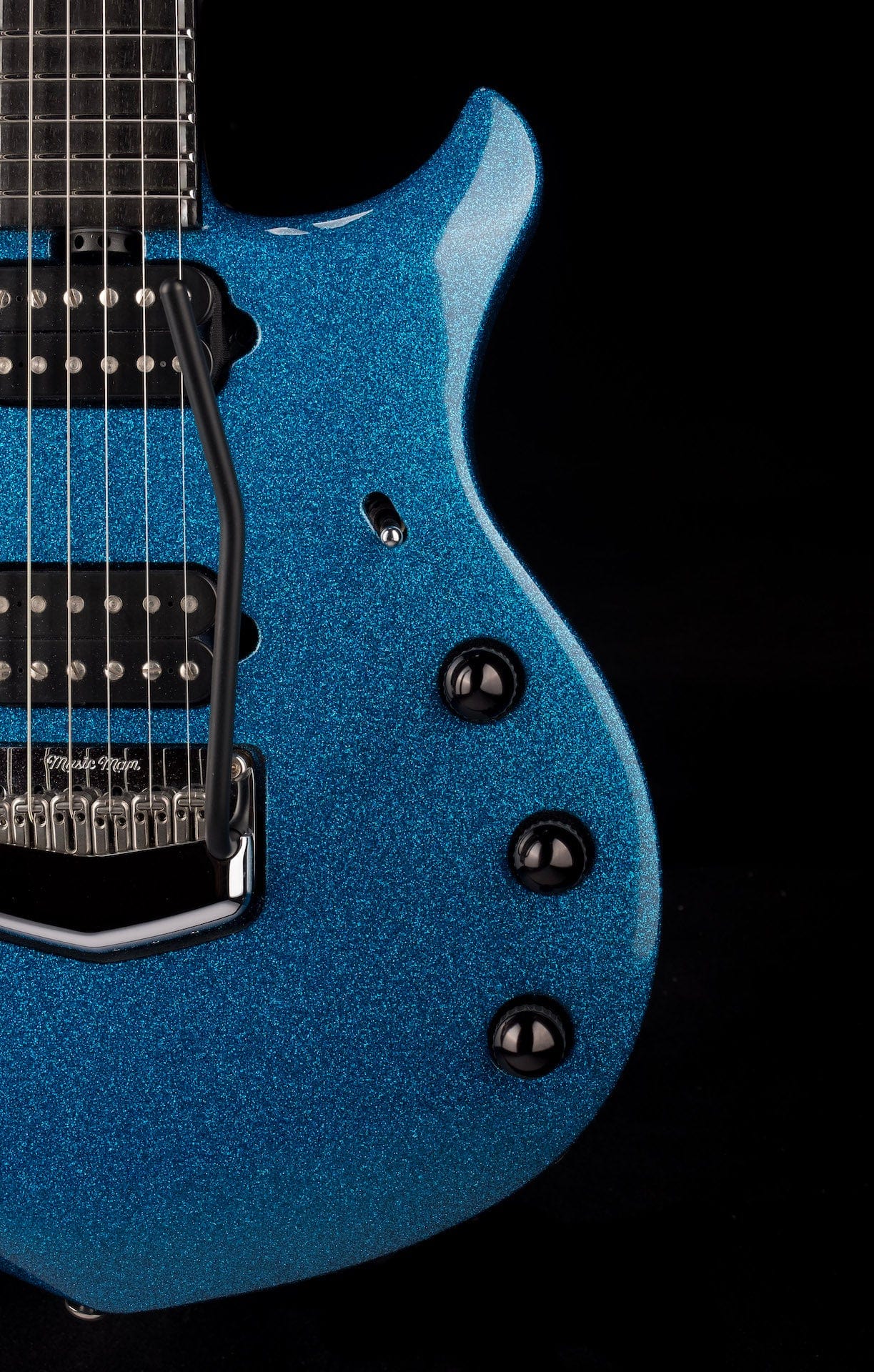 Used Ernie Ball Music Man Ball Family Reserve John Petrucci Signed Majesty 6 Marine Blue Sparkle with OHSC - Image 9