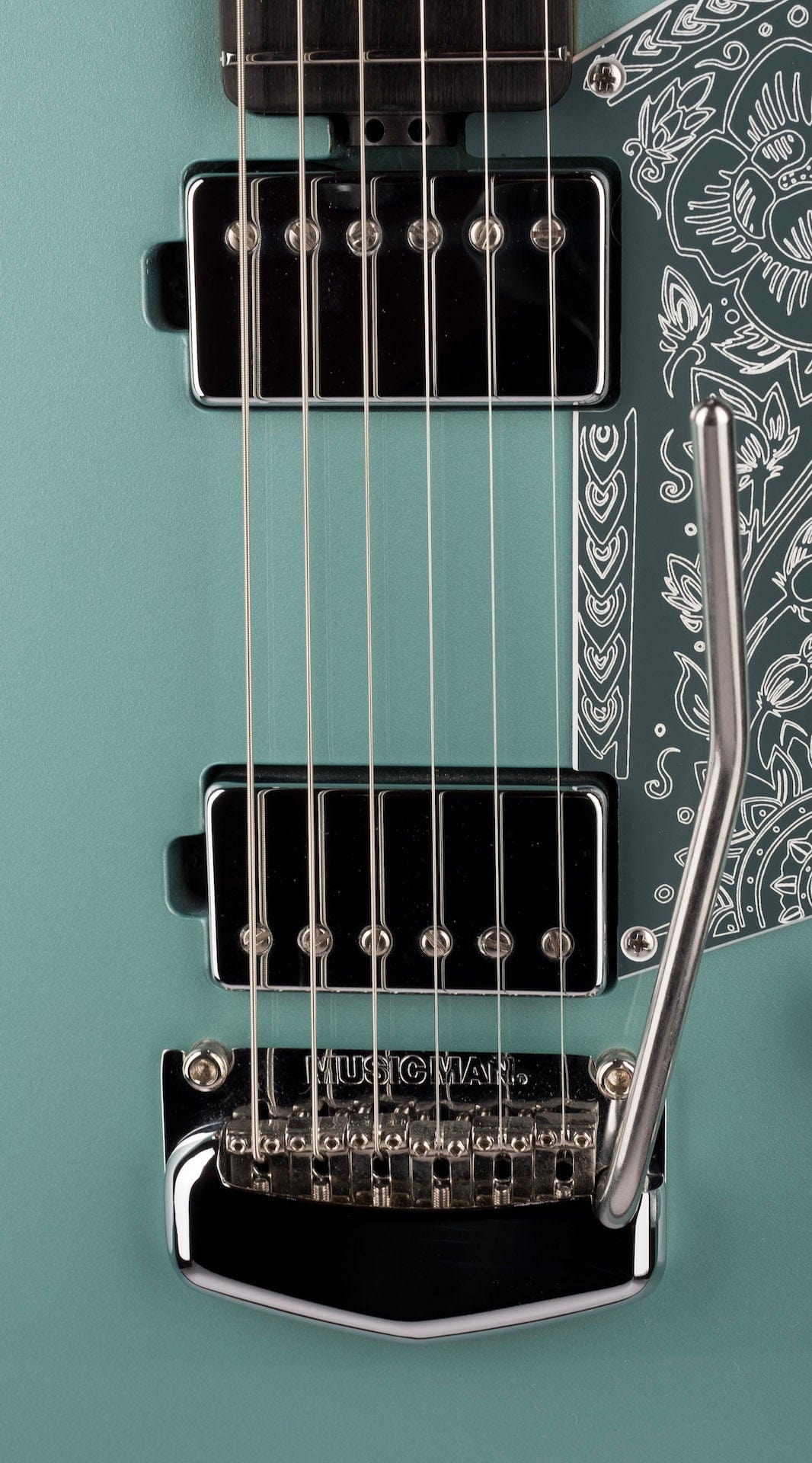 Used Ernie Ball Music Man Mariposa Dorado Green with OHSC - Image 7