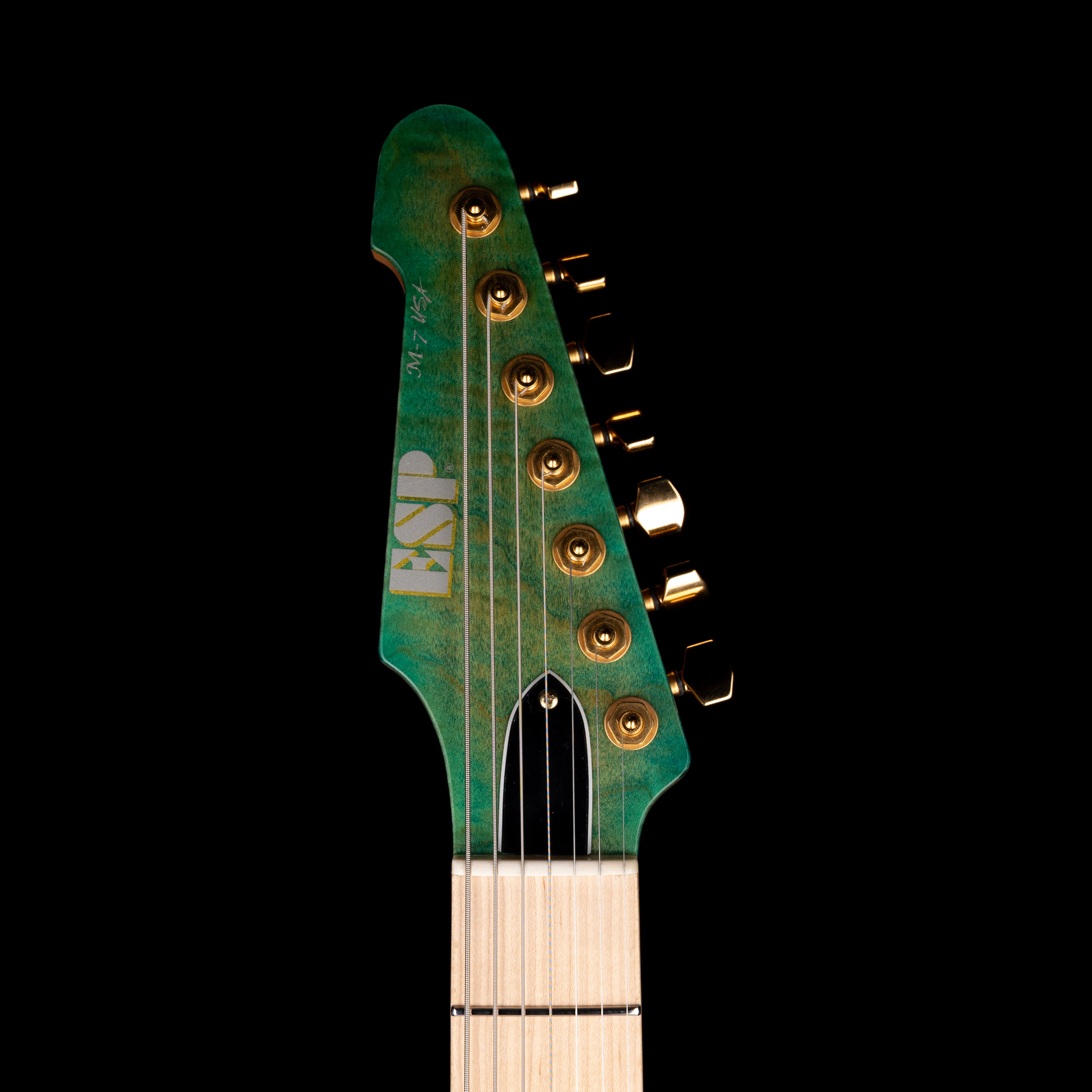 Used ESP USA Custom M-7 HT 7-String Lime Burst with OHSC - Image 12