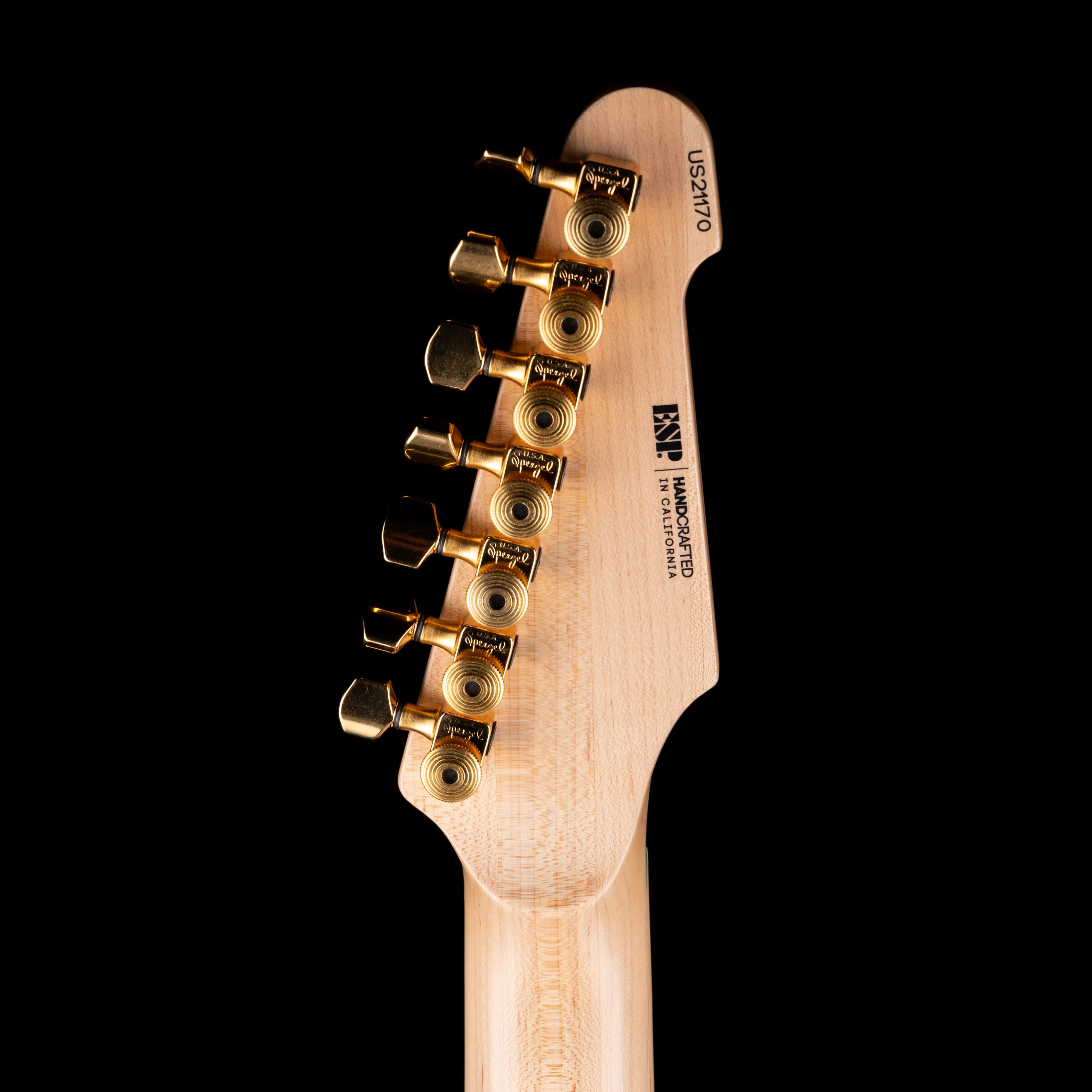Used ESP USA Custom M-7 HT 7-String Lime Burst with OHSC - Image 13