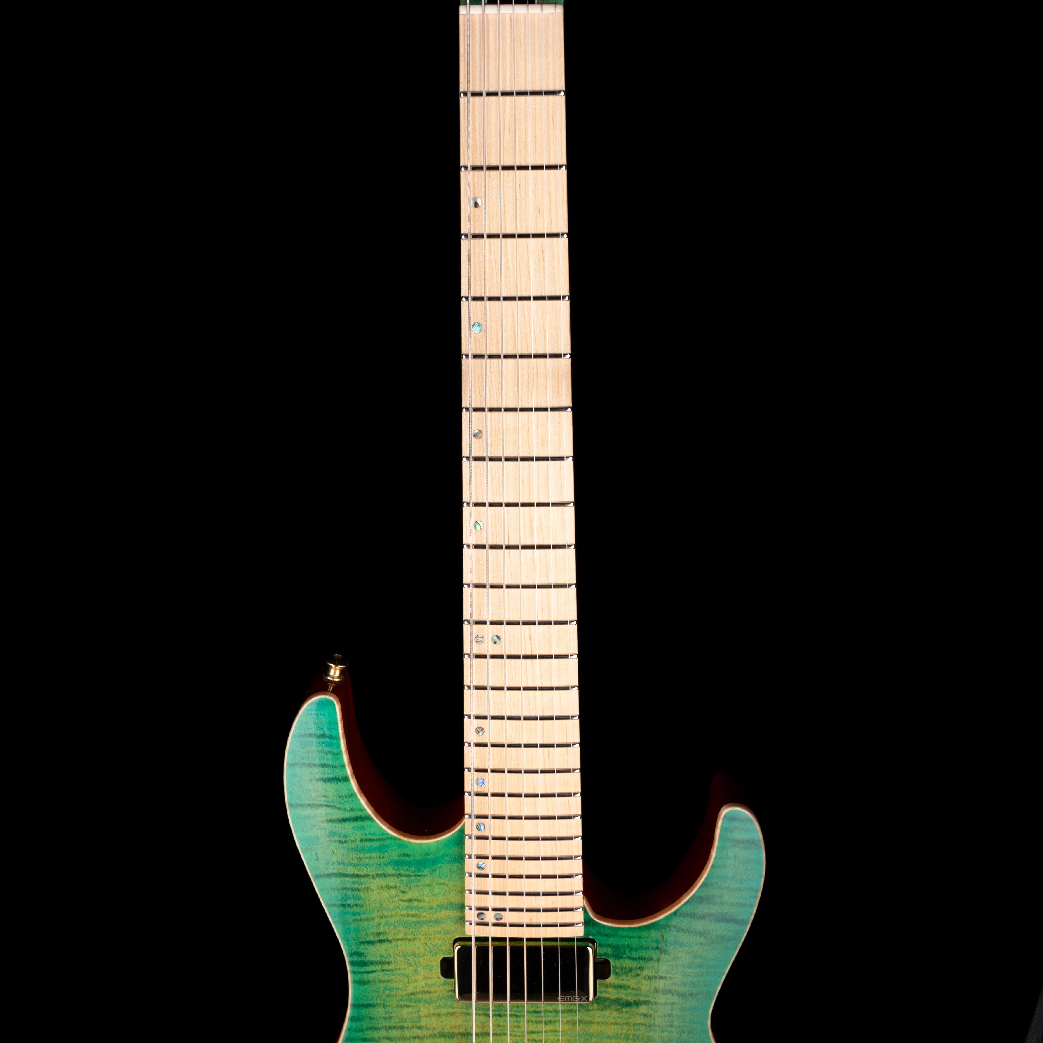 Used ESP USA Custom M-7 HT 7-String Lime Burst with OHSC - Image 7