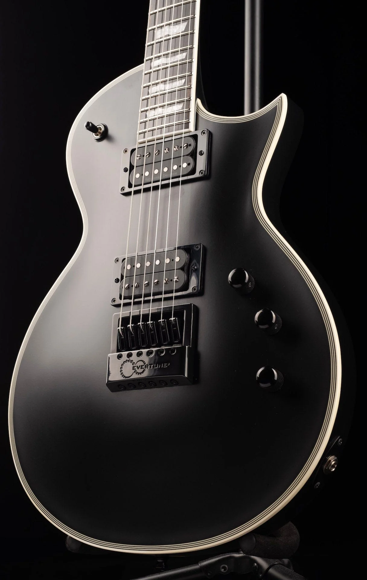 Used ESP Eclipse E-II Evertune Black Satin with OHSC - Image 3