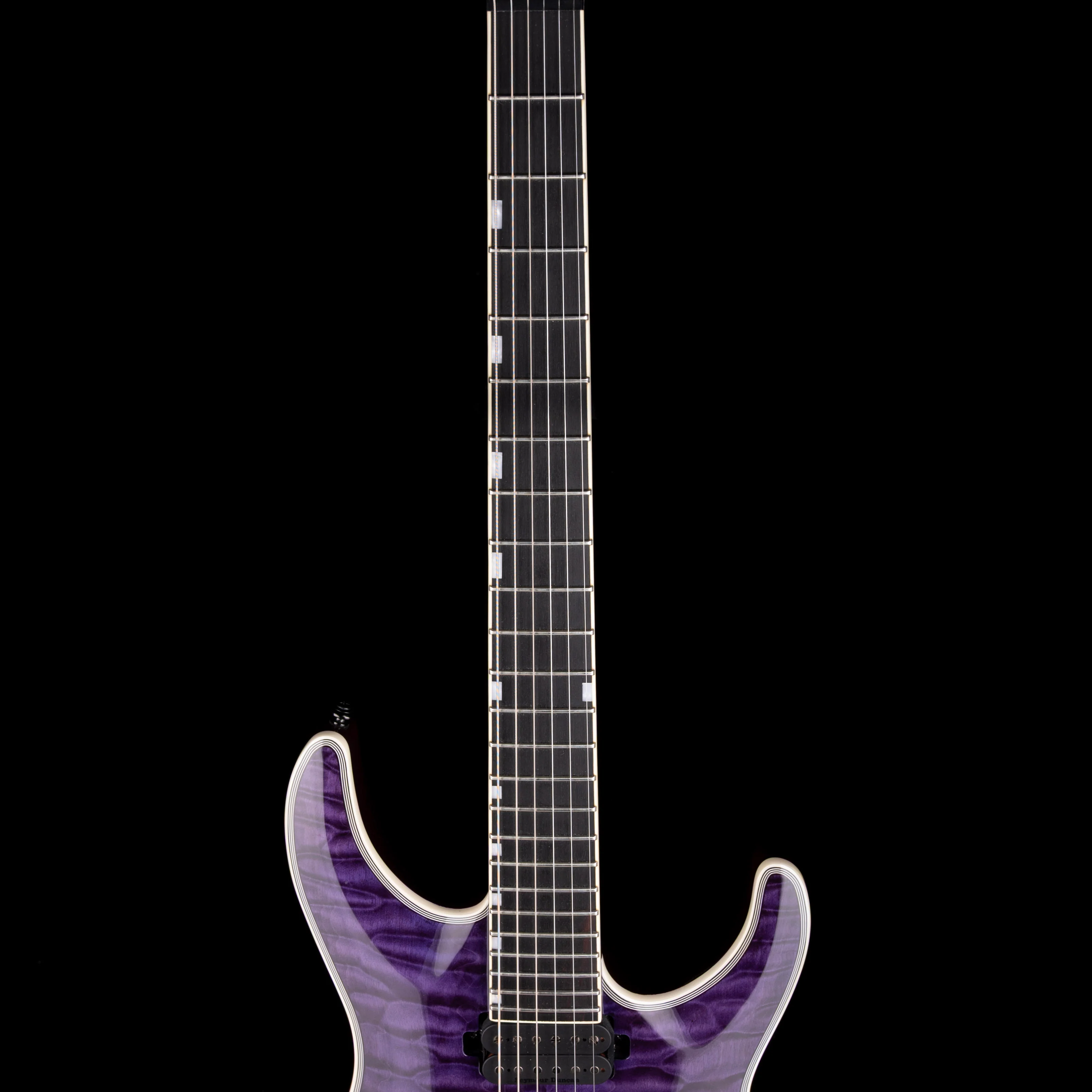 Used ESP LTD Deluxe MT-1000NT QM See Thru Purple Electric Guitar - Image 7