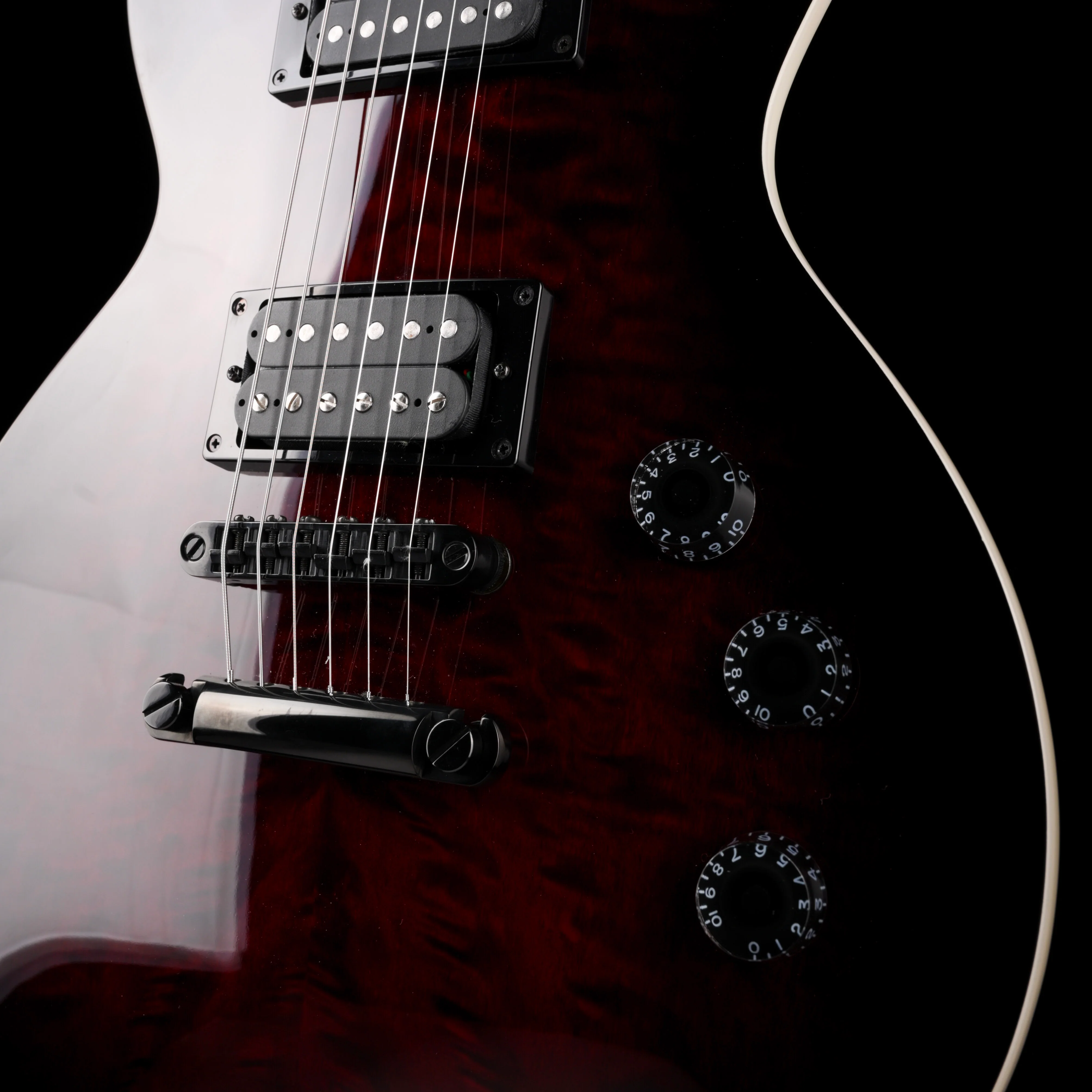 Used ESP LTD EC-256QM See Through Black Cherry Sunburst - Image 5