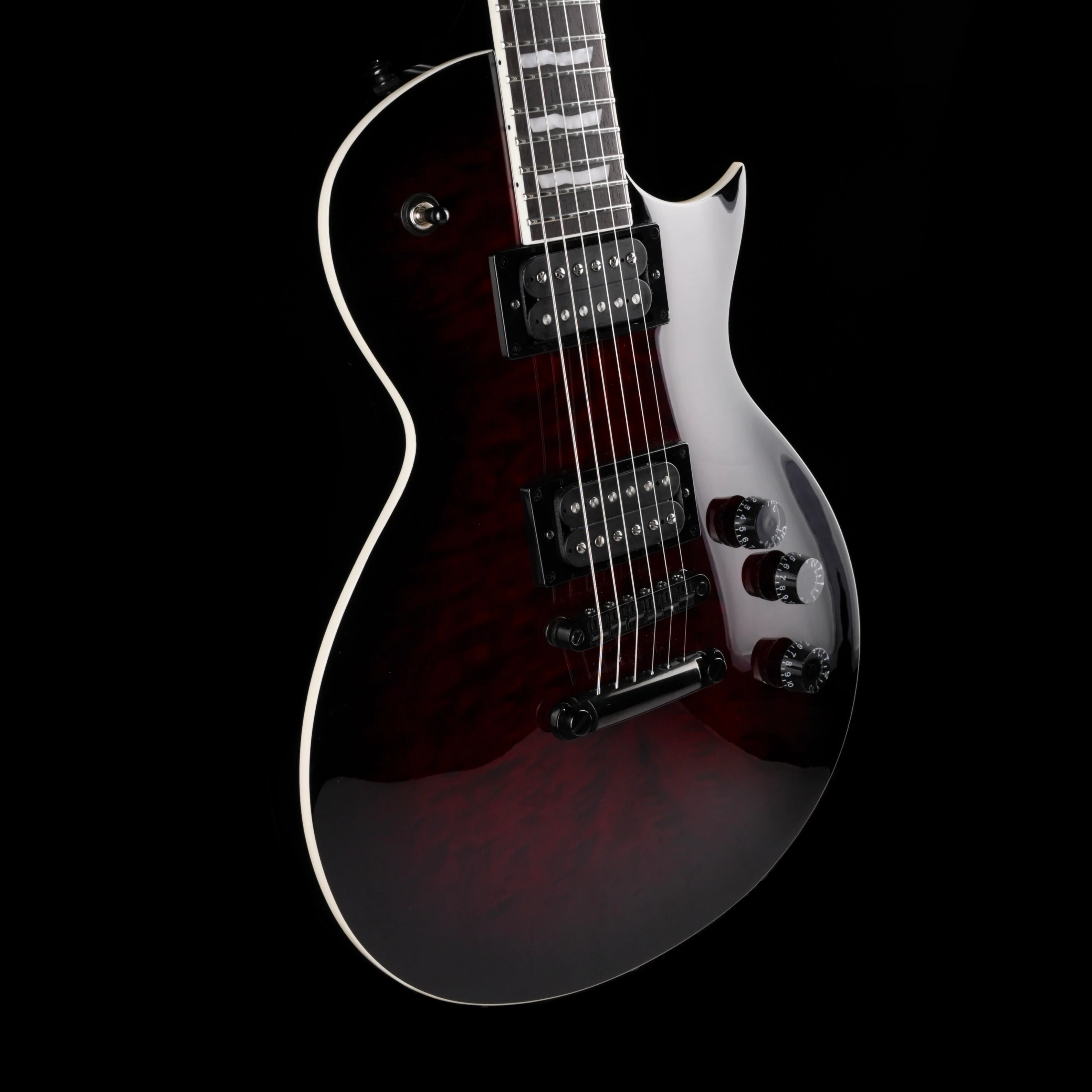 Used ESP LTD EC-256QM See Through Black Cherry Sunburst - Image 6