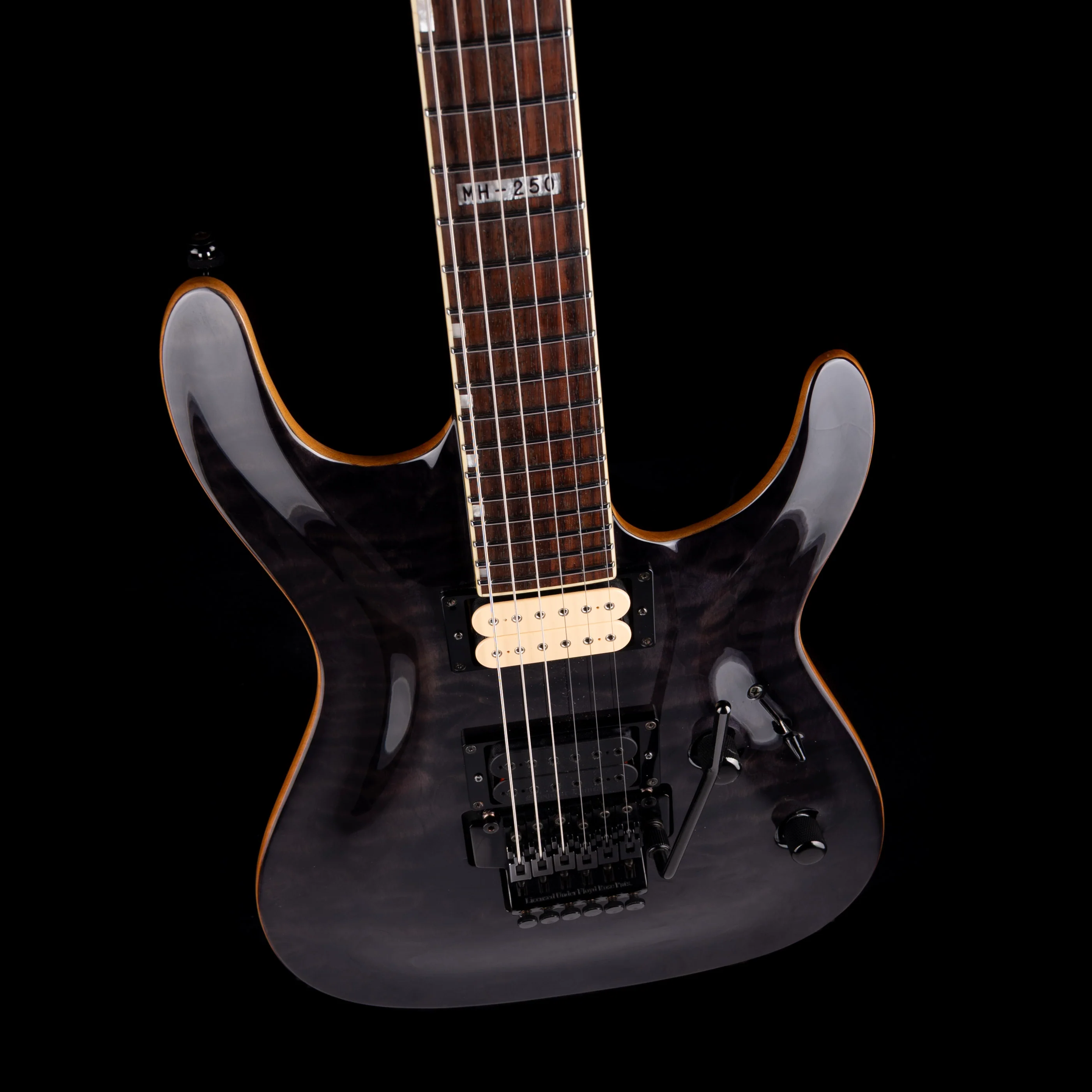 Used ESP LTD MH-250 Transparent Black With Case - Image 3