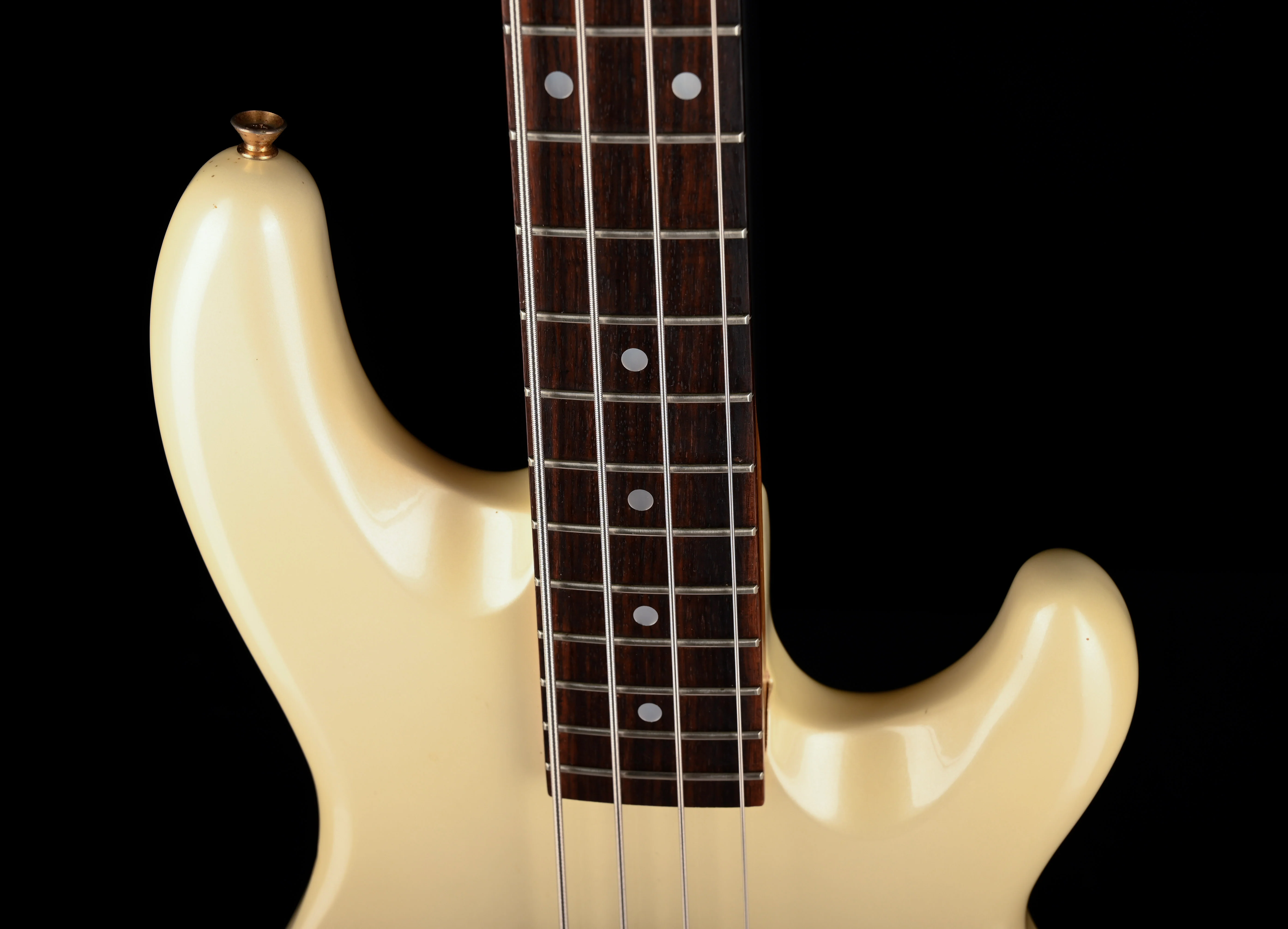 Used Fender 1990 Made In Japan Precision Bass Lyte Frost White With Gig Bag - Image 3