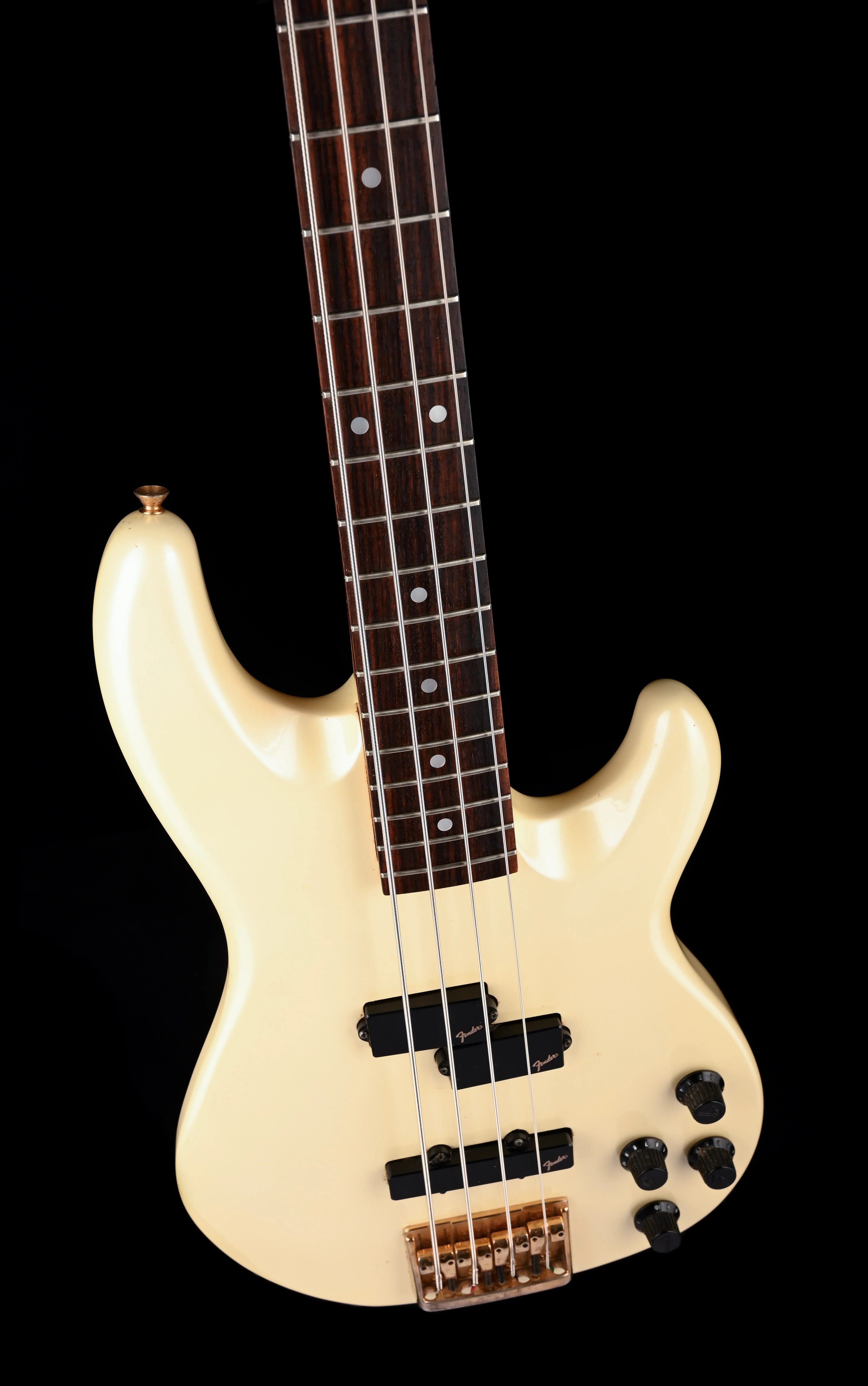 Used Fender 1990 Made In Japan Precision Bass Lyte Frost White With Gig Bag - Image 4