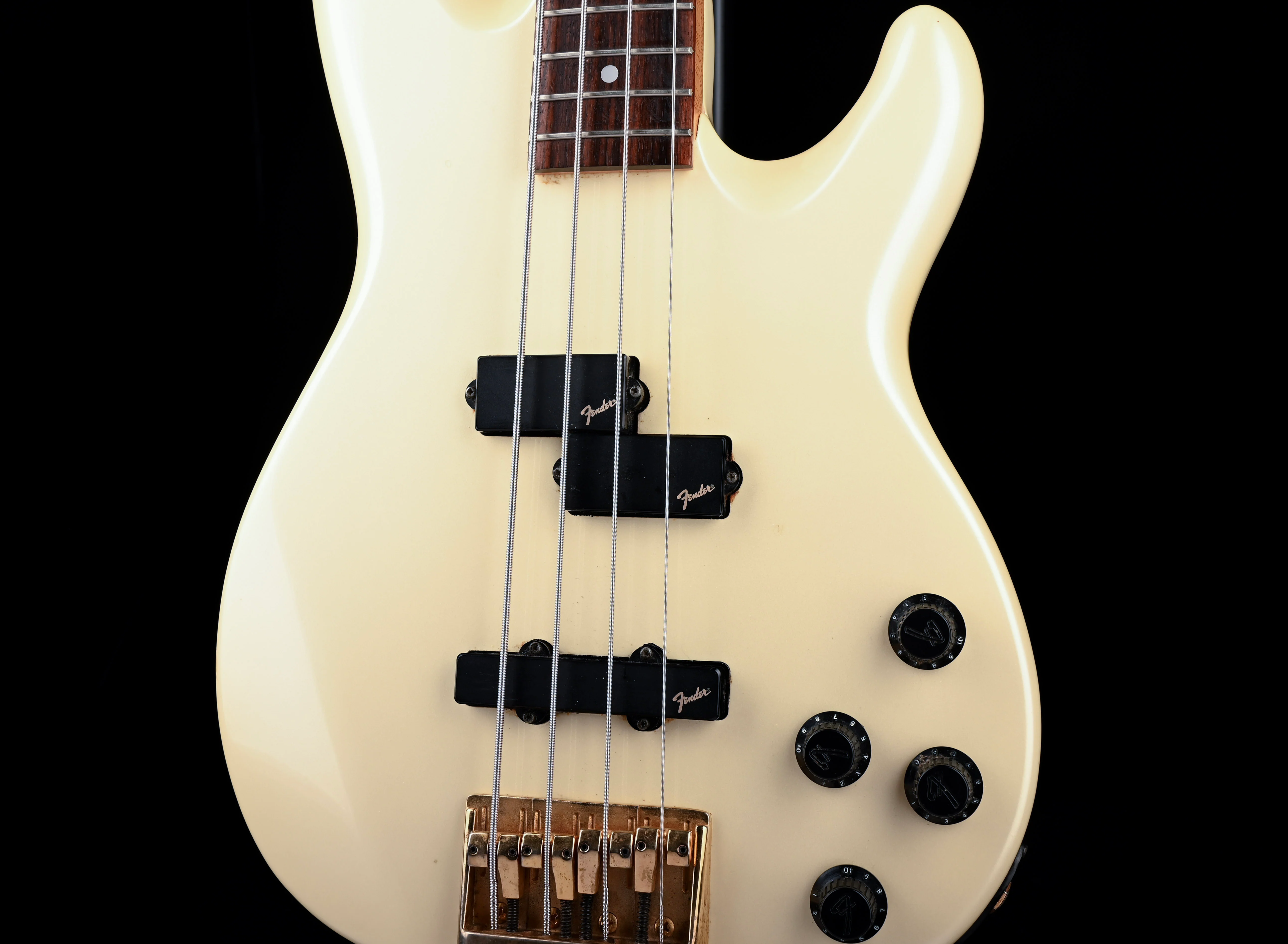 Used Fender 1990 Made In Japan Precision Bass Lyte Frost White With Gig Bag - Image 6