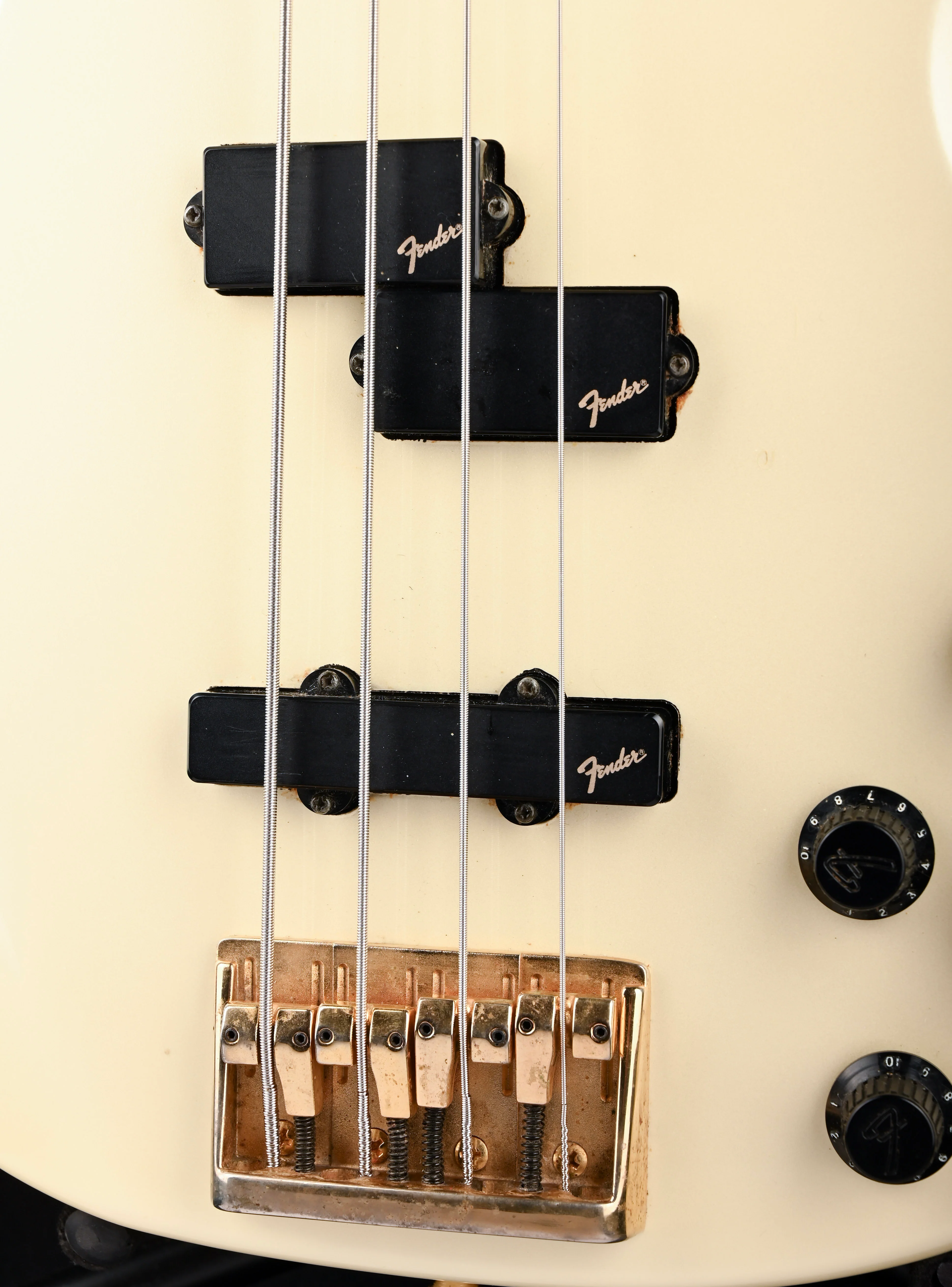 Used Fender 1990 Made In Japan Precision Bass Lyte Frost White With Gig Bag - Image 7