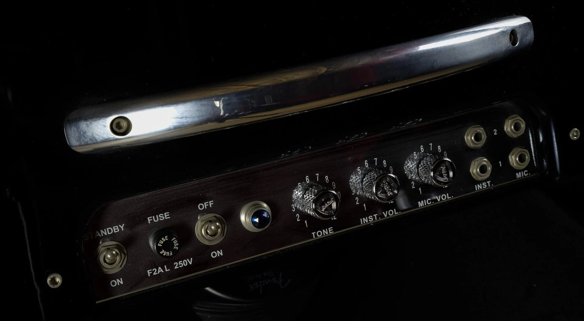 Used Fender Limited Edition '57 Amp Black Lacquer Tube Guitar Amp Combo - Image 4