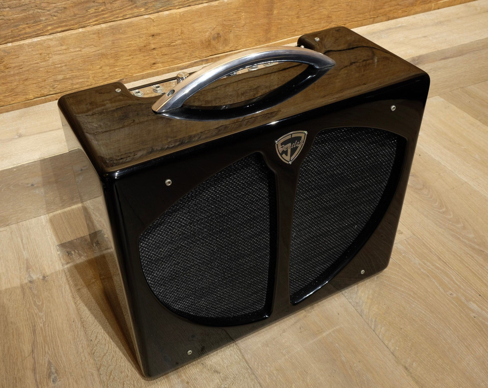 Used Fender Limited Edition '57 Amp Black Lacquer Tube Guitar Amp Combo - Image 7