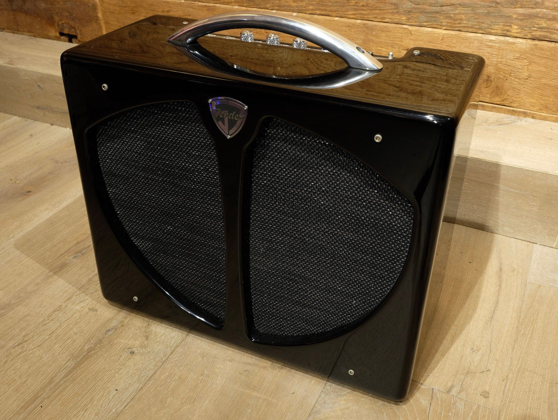 Used Fender Limited Edition '57 Amp Black Lacquer Tube Guitar Amp Combo - Image 8