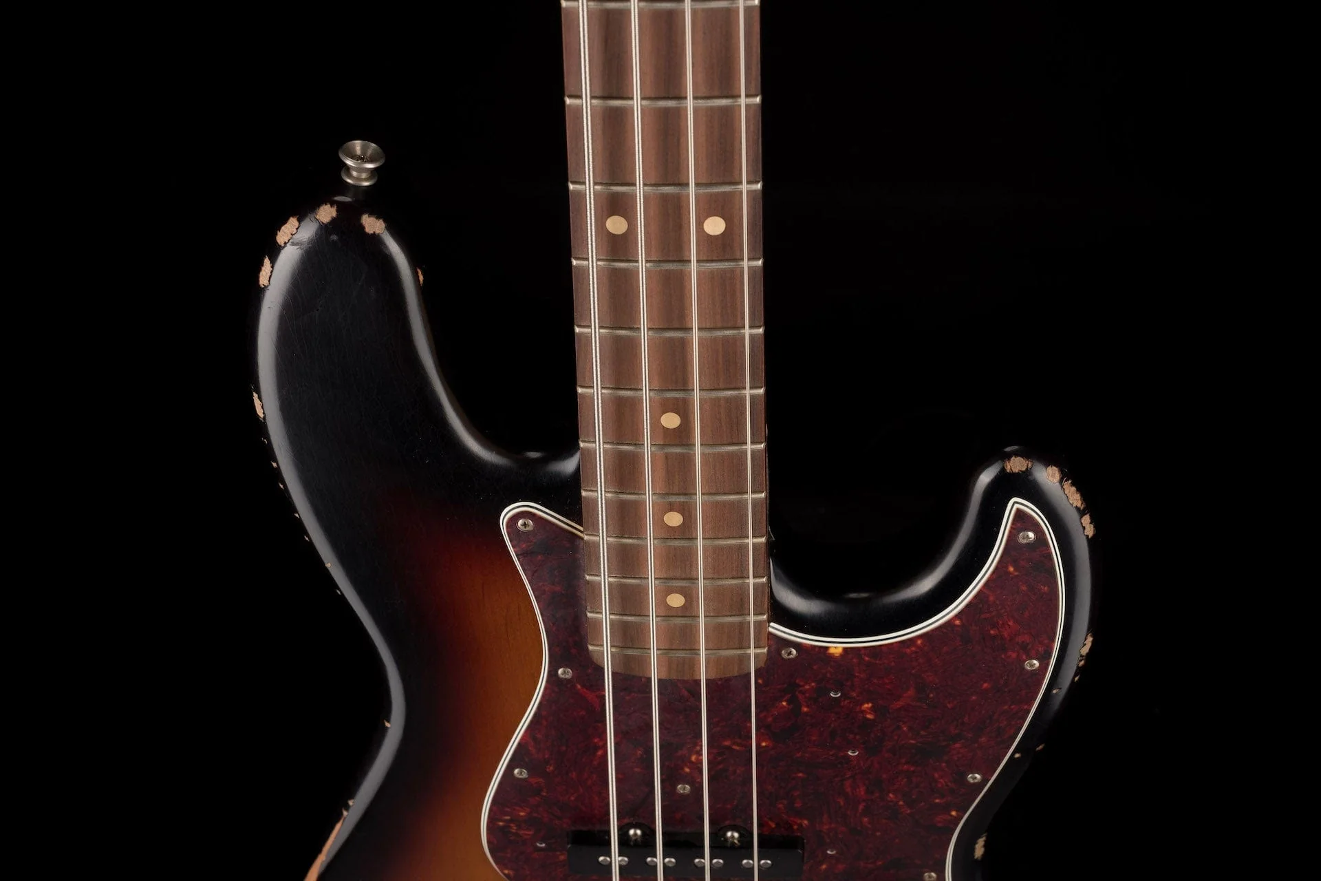 Used 2018 Fender 60th Anniversary Road Worn Jazz Bass 3-Tone Sunburst with OHSC - Image 3
